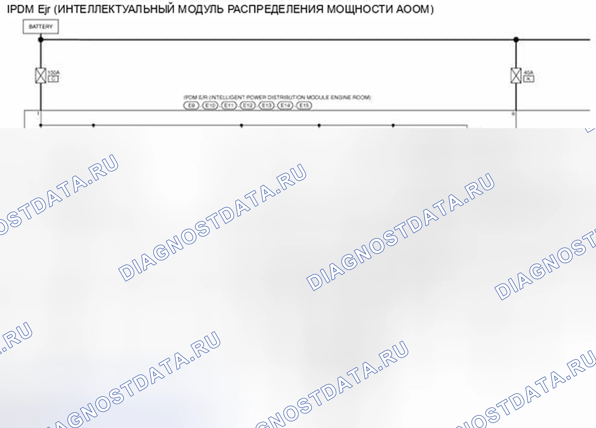 Рис. 113: Схема соединений - IPDM E / R. Nissan Rogue I рестайлинг