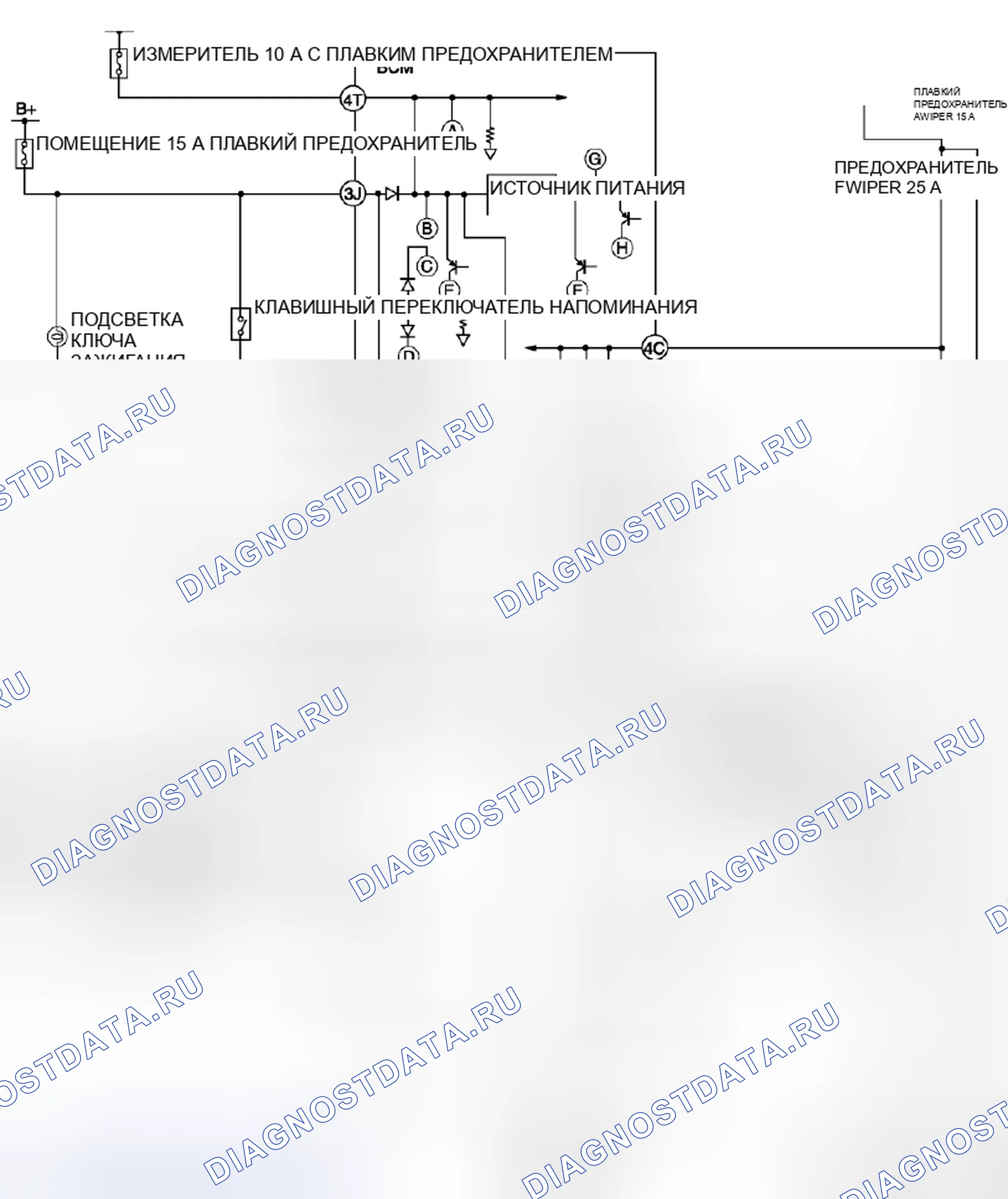Рис. 1: СХЕМА ПОДКЛЮЧЕНИЯ БОРТОВОЙ ДИАГНОСТИКИ [BCM]. Honda Civic IX рестайлинг