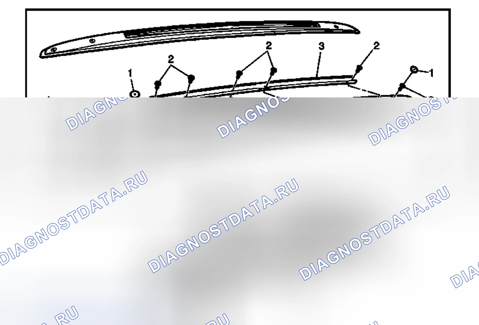 Рис. 101: Замена багажника (траверса). Chevrolet Traverse I