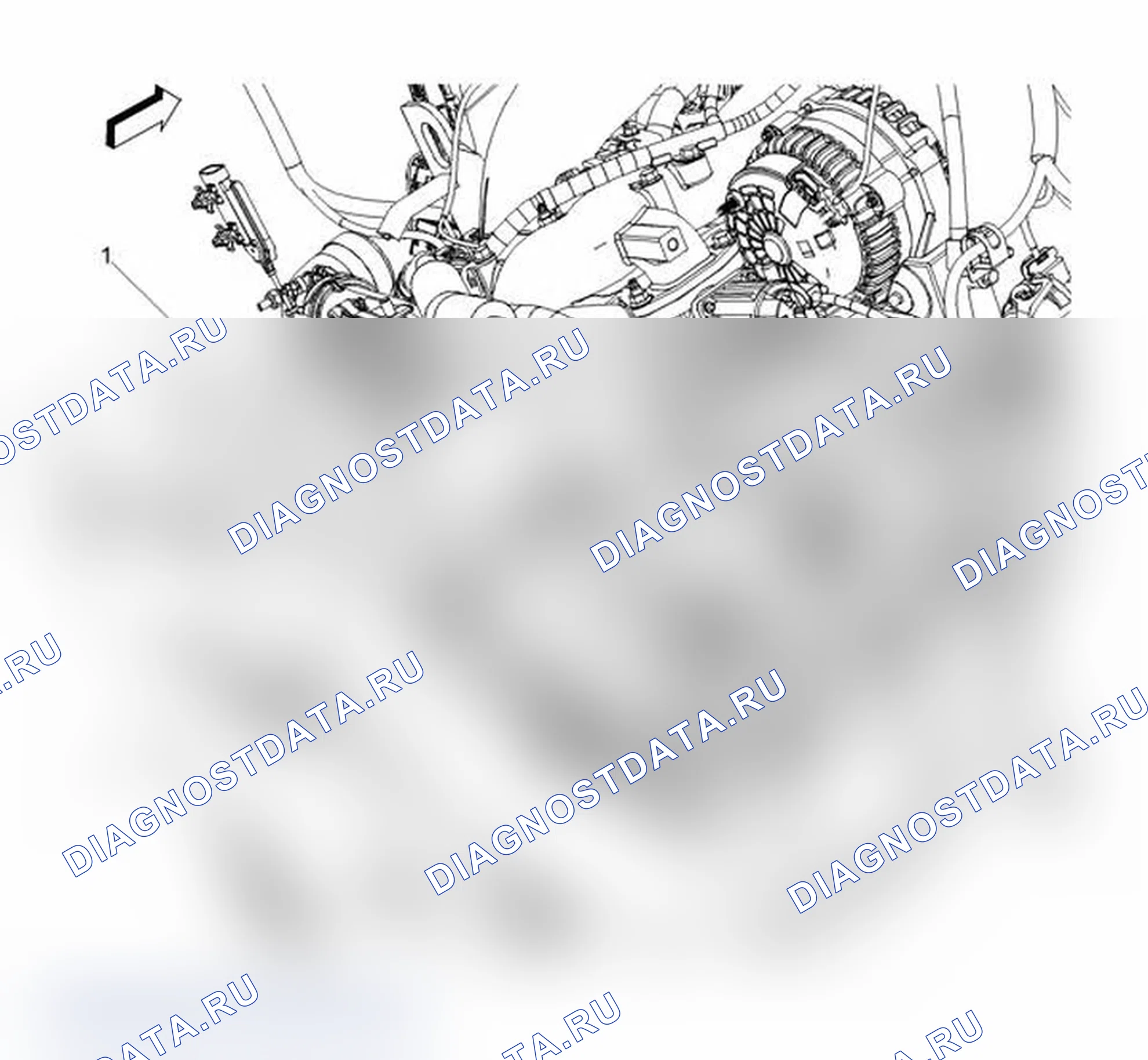 Рис. 26: Верхняя задняя часть двигателя (LGH). Chevrolet Express G1500 