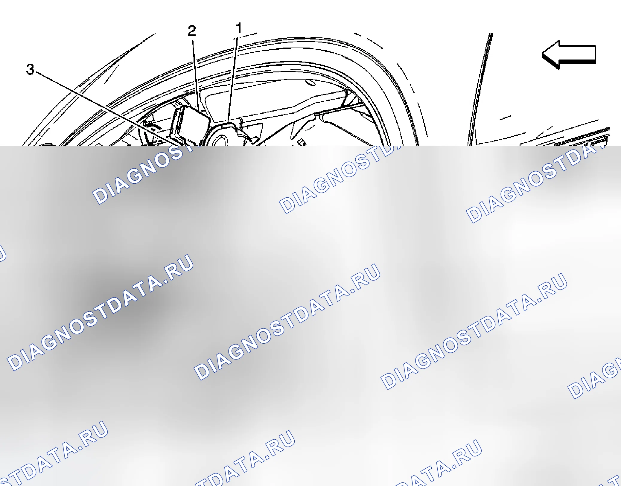 Рис. 39: Замена стартера разрядной фары высокой интенсивности / дуговой трубки (Acadia Tvd). Chevrolet Traverse I