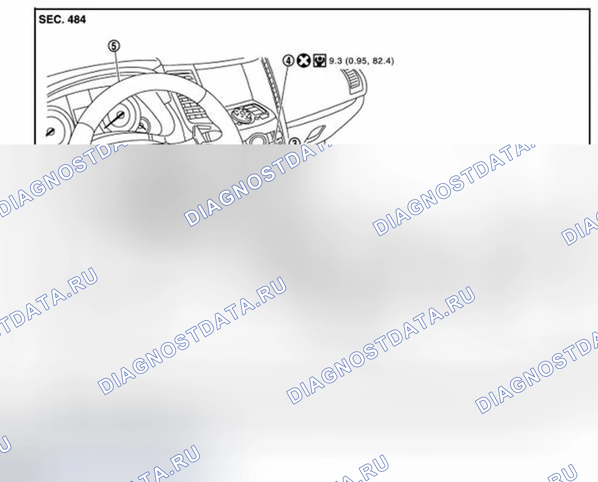 Рис. 1: Разнесенный вид. Infiniti FX35 II рестайлинг
