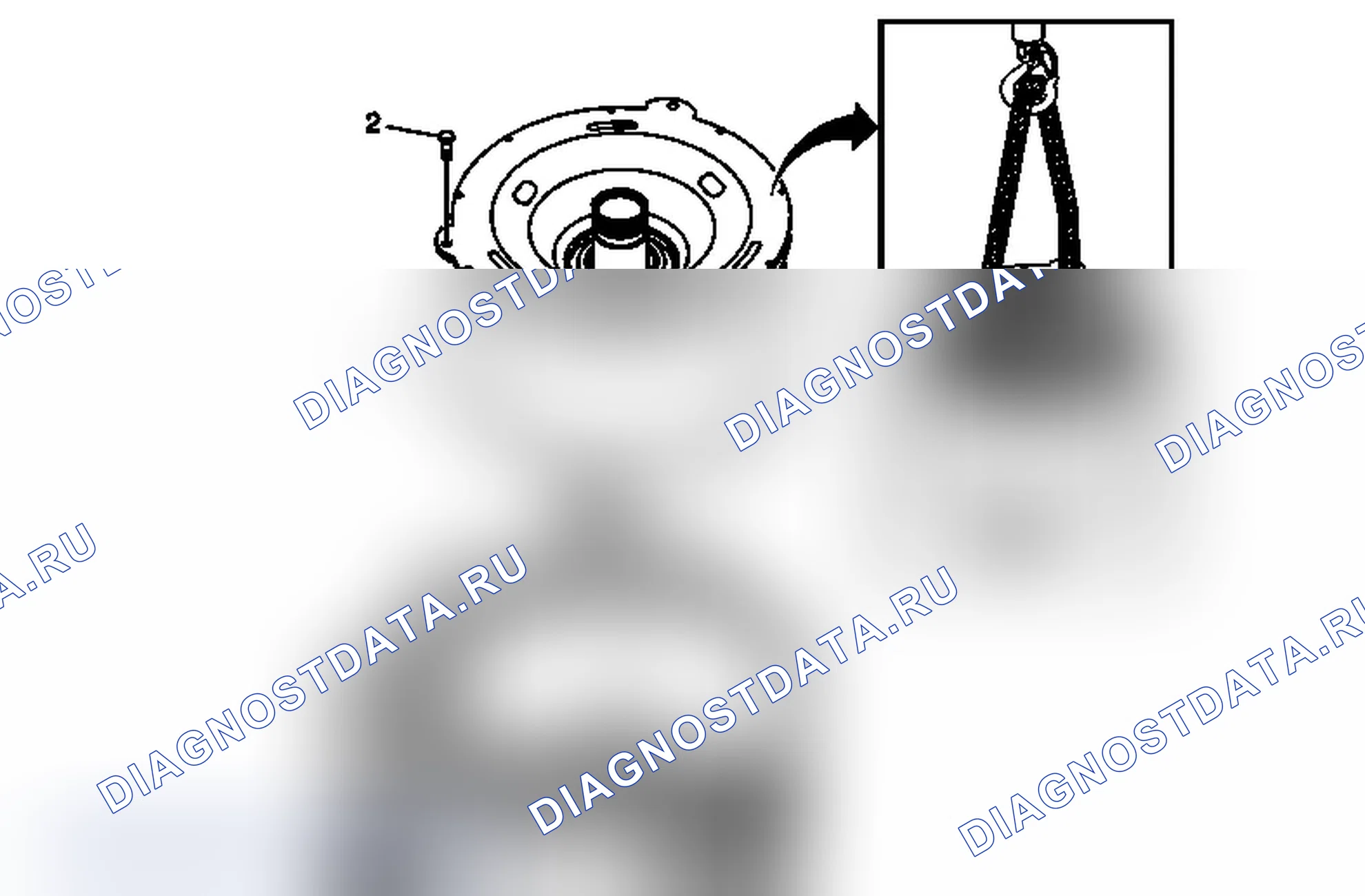 Рис. 249: Установка приводного двигателя с генератором в сборе - 2-е положение. Chevrolet Silverado 3500 HD 