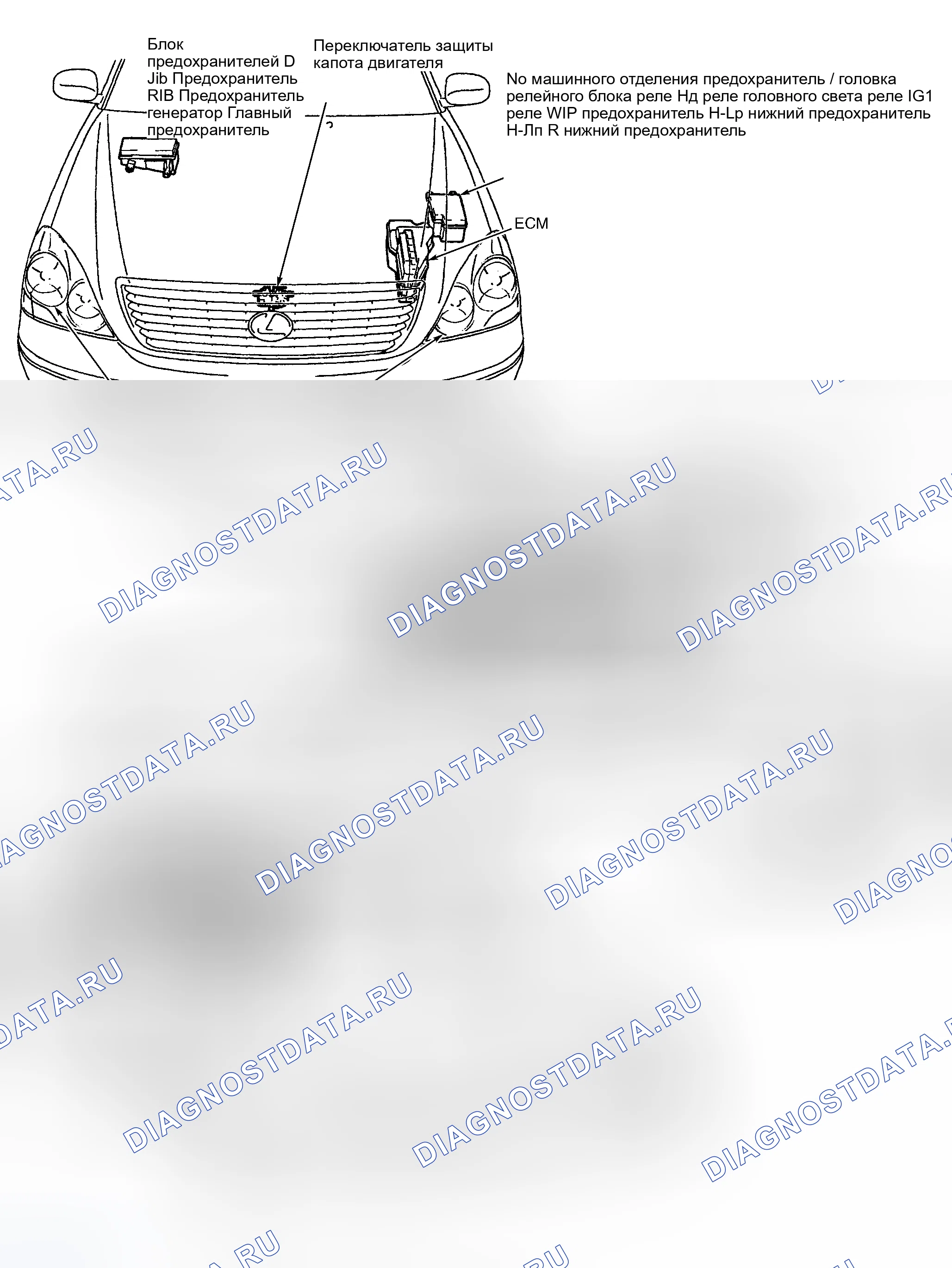 Рис. 74: РАСПОЛОЖЕНИЕ КОМПОНЕНТОВ. Honda Accord II