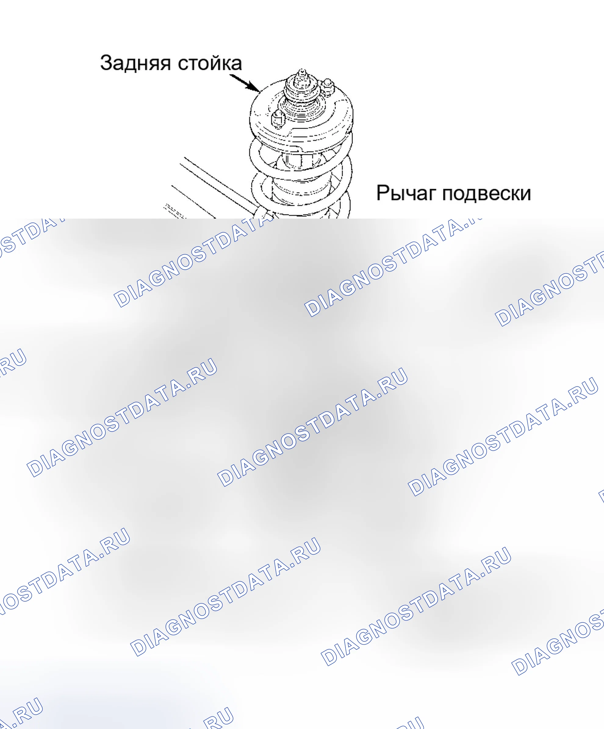 Рис. 1: ОПИСАНИЕ задней подвески. Honda Prelude V