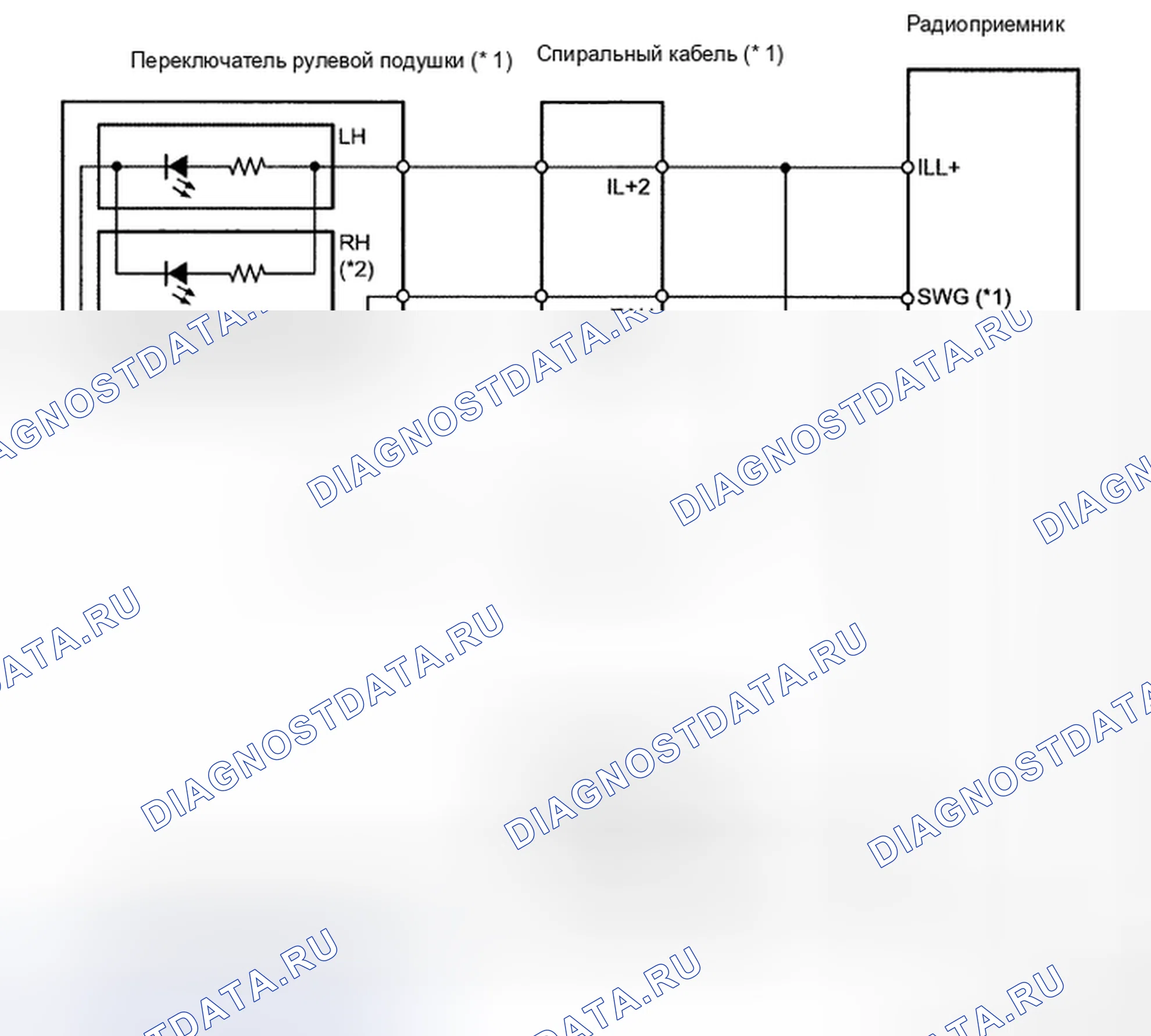 Рис. 20: Схема подключения освещения. Toyota RAV4 III
