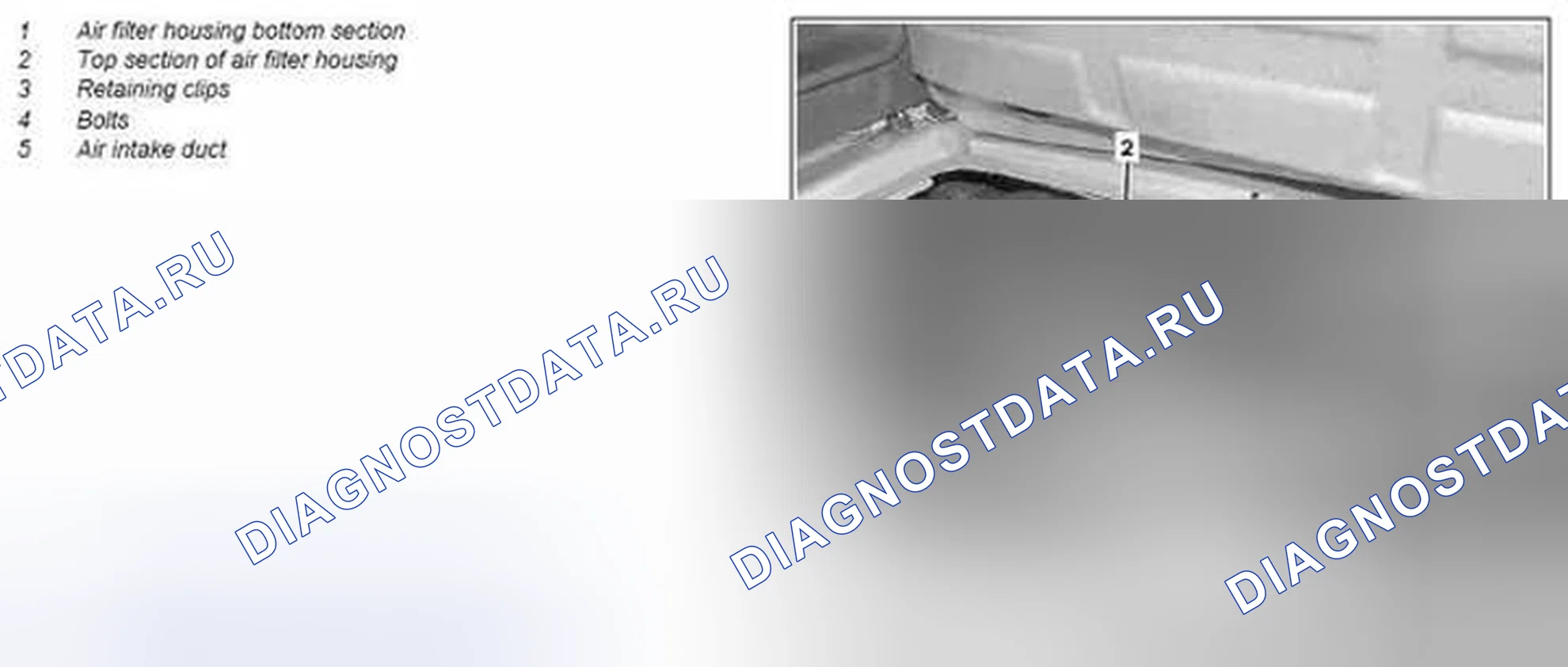Рис. 7: Демонтаж / монтаж корпуса воздушного фильтра - AR09.10-P-1150MCU. Kia Soul I