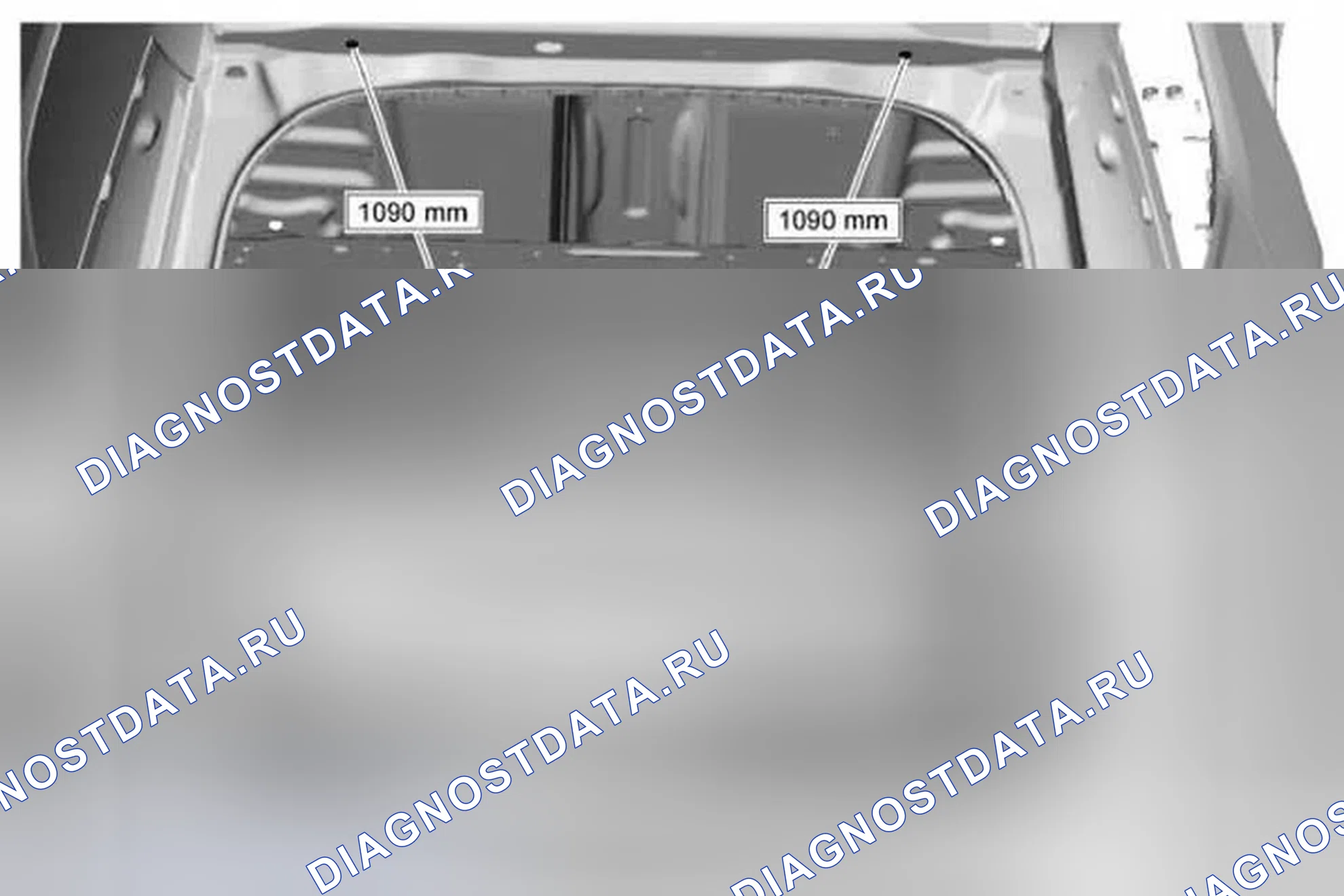 Рис. 161: Размеры проема дверь багажника. Ford Explorer V