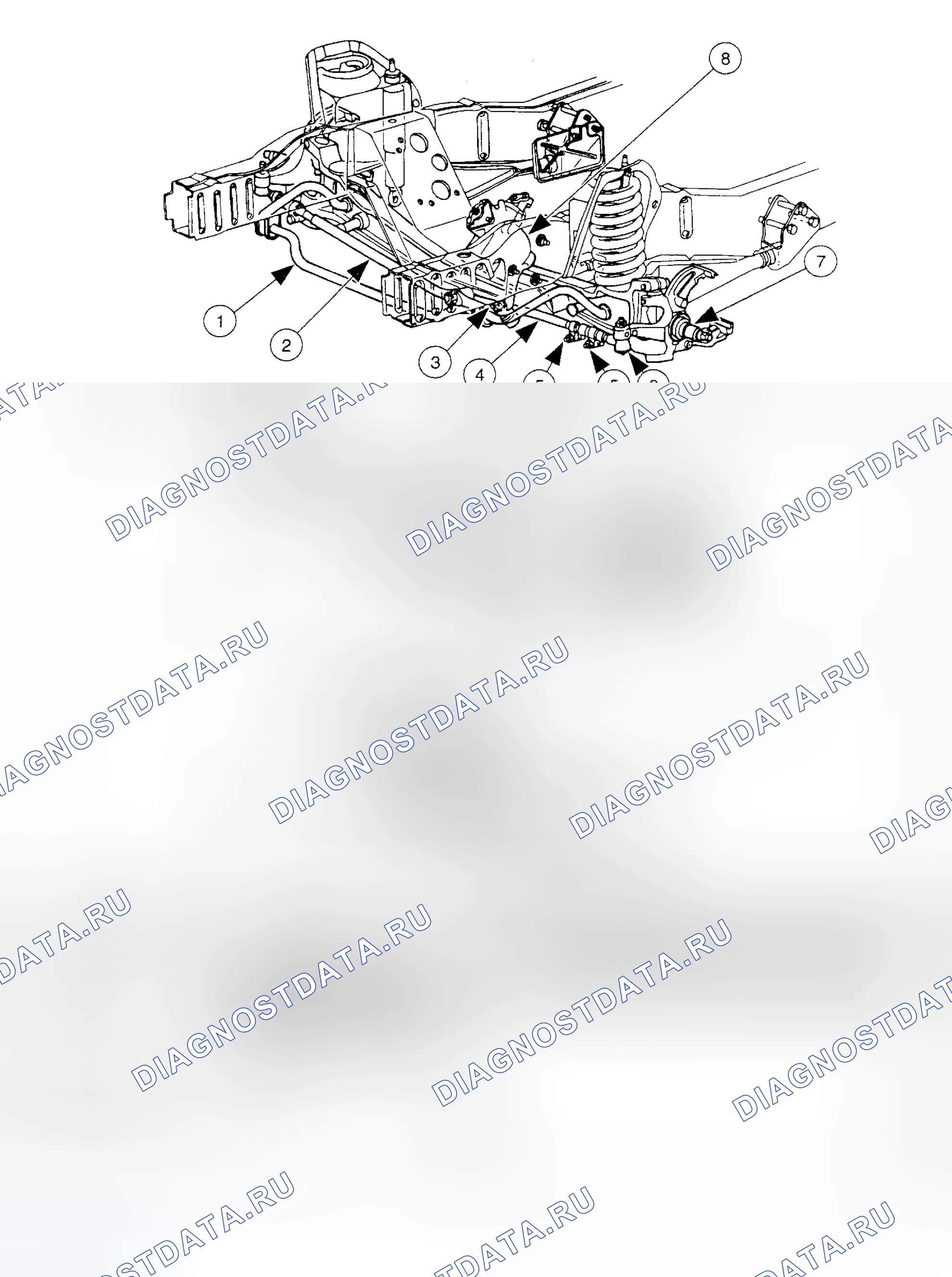 Рис. 60: РУЛЕВОЙ ПРИВОД. Ford Cutaway E350 