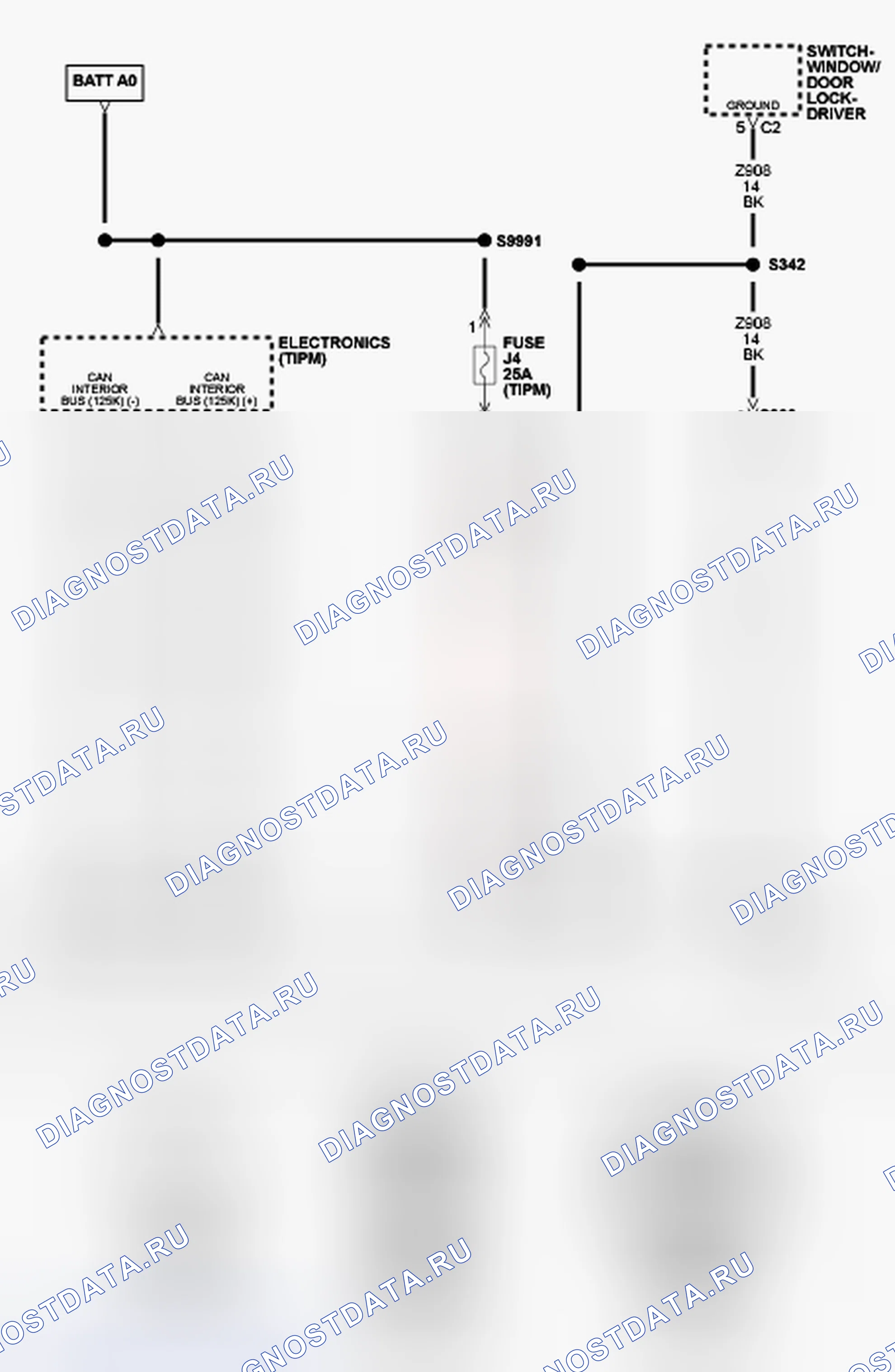 Рис. 299: B210A-НИЗКОЕ НАПРЯЖЕНИЕ СИСТЕМЫ. Dodge Grand Caravan V