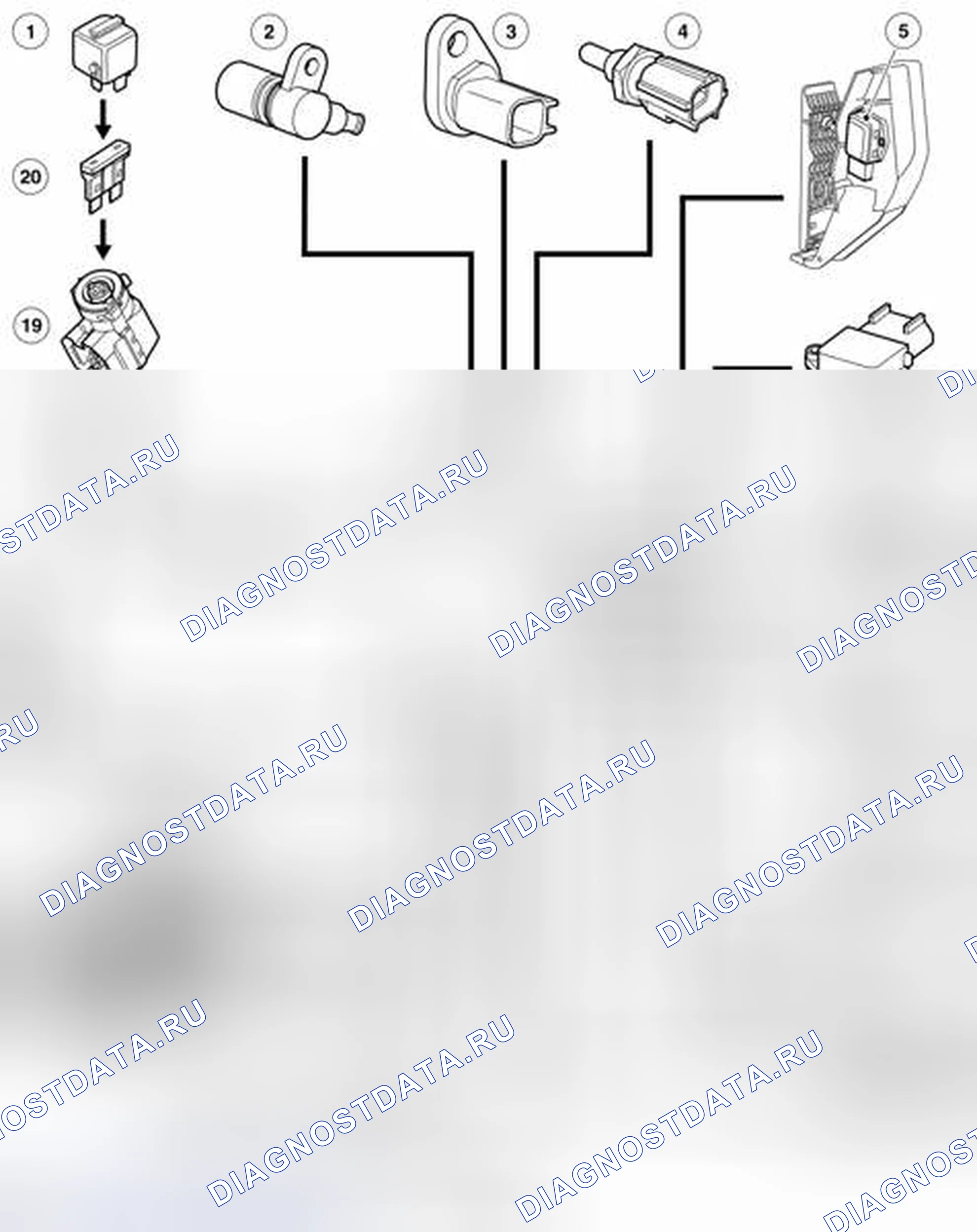 Рис. 23: СХЕМА УПРАВЛЕНИЯ (ЛИСТ 1 ИЗ 2). Land Rover Range Rover L322