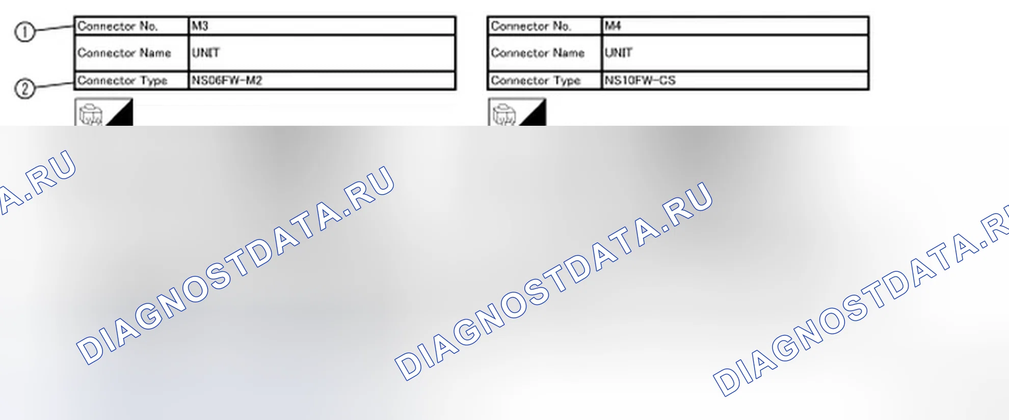 Рис. 37: Информация о разъемах. Infiniti M56 IV