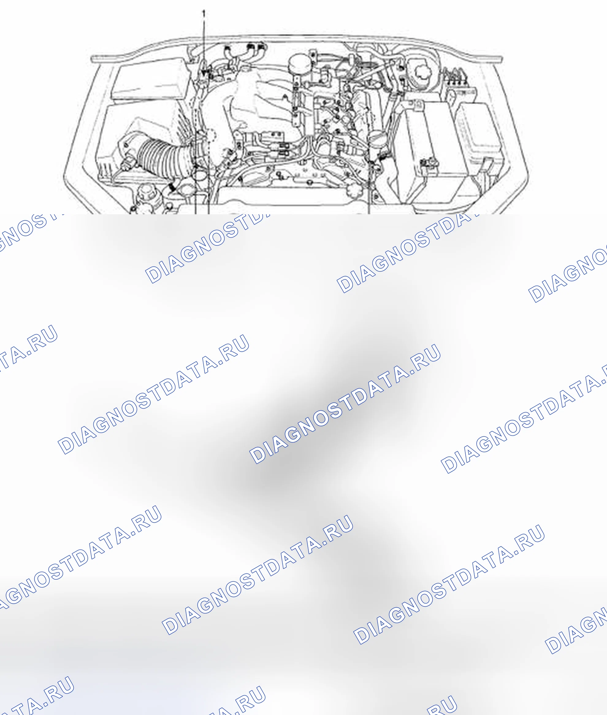Рис. 5: РАСПОЛОЖЕНИЕ КОМПОНЕНТОВ. Kia Sorento I рестайлинг