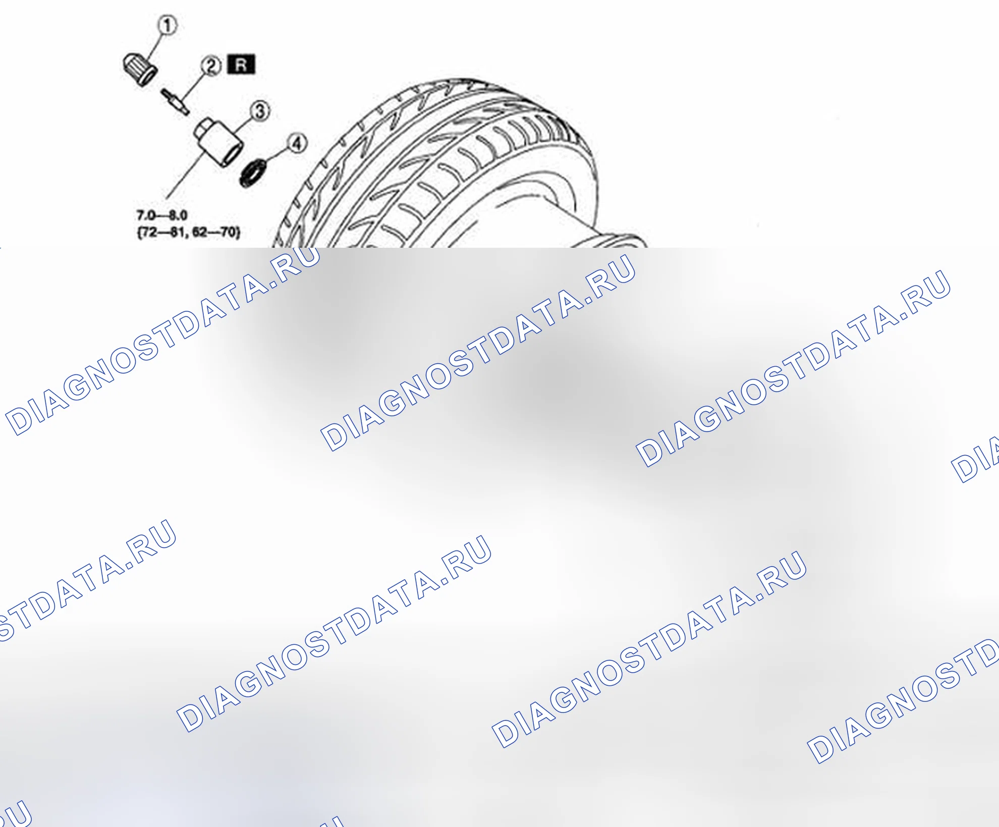 Рис. 12: СНЯТИЕ / УСТАНОВКА КОЛЕСНОГО БЛОКА. Mazda 5 I рестайлинг
