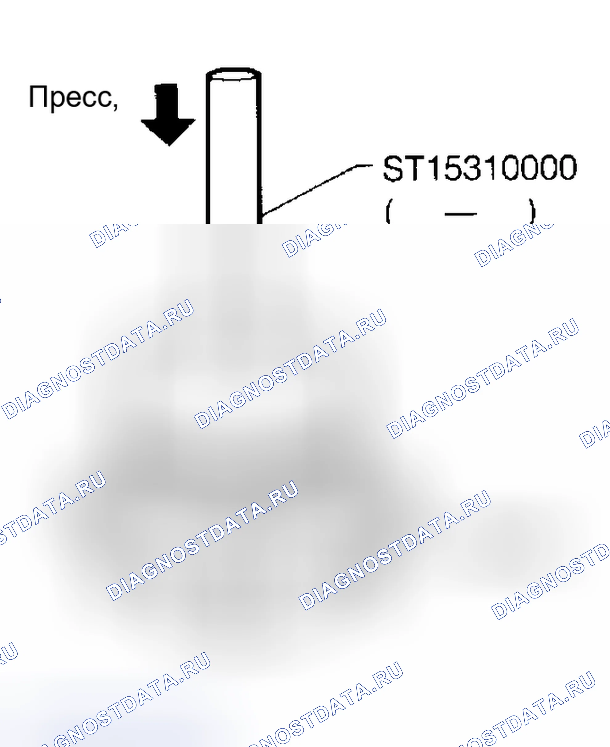 Рис. 55: Прессование ротора датчика ABS. Infiniti I30 II