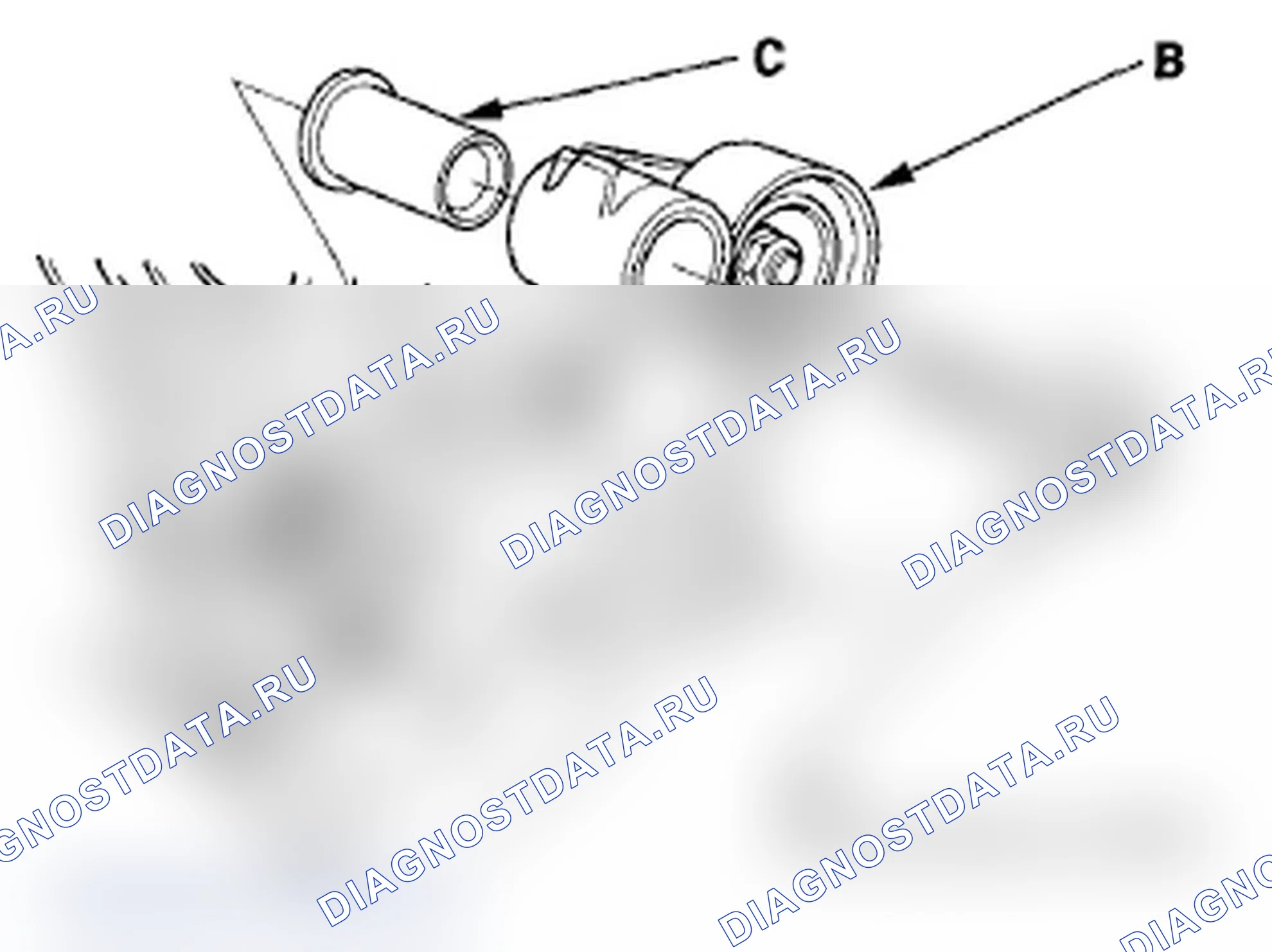 Рис. 92: Замена регулятора синхронизирующего ремня. Acura RL II рестайлинг