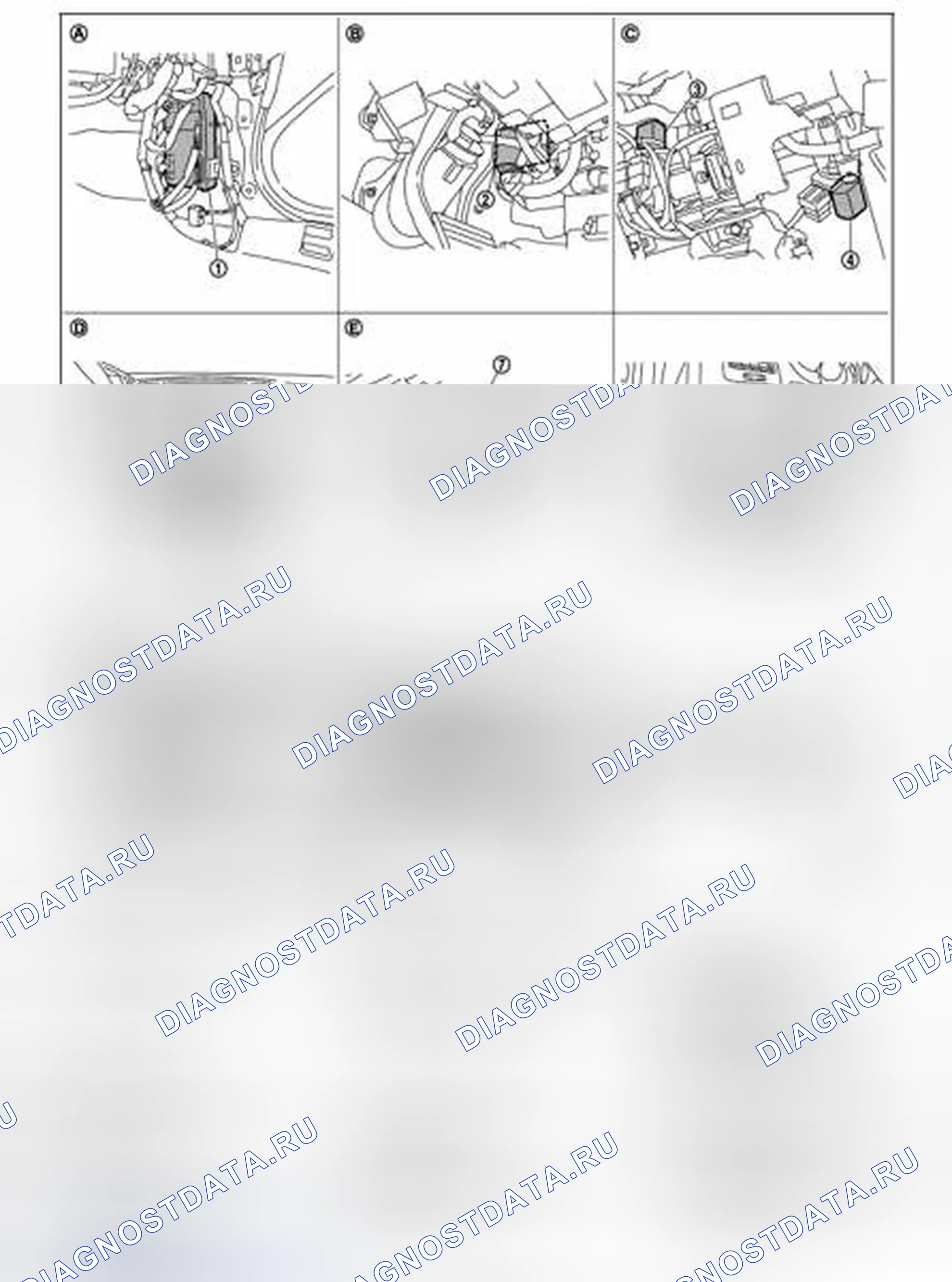 Рис. 19: ФУНКЦИЯ ПАМЯТИ: Расположение составных частей. Infiniti FX35 II