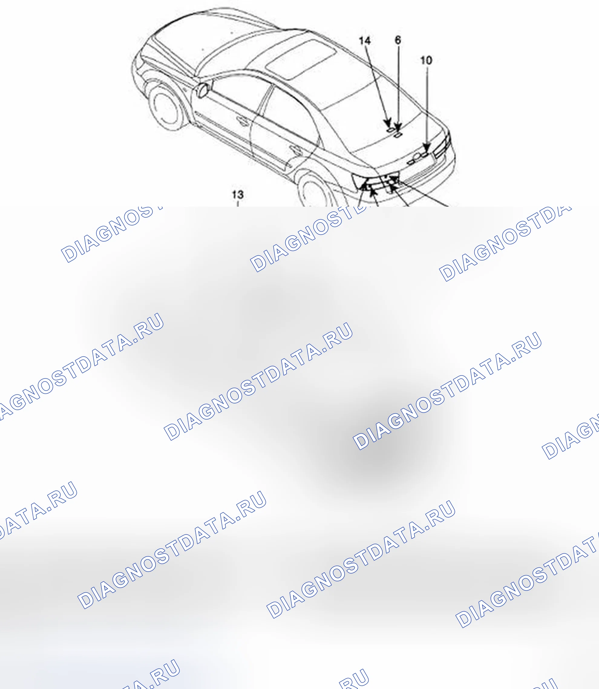 Рис. 5: РАСПОЛОЖЕНИЕ КОМПОНЕНТОВ. Hyundai Sonata V рестайлинг
