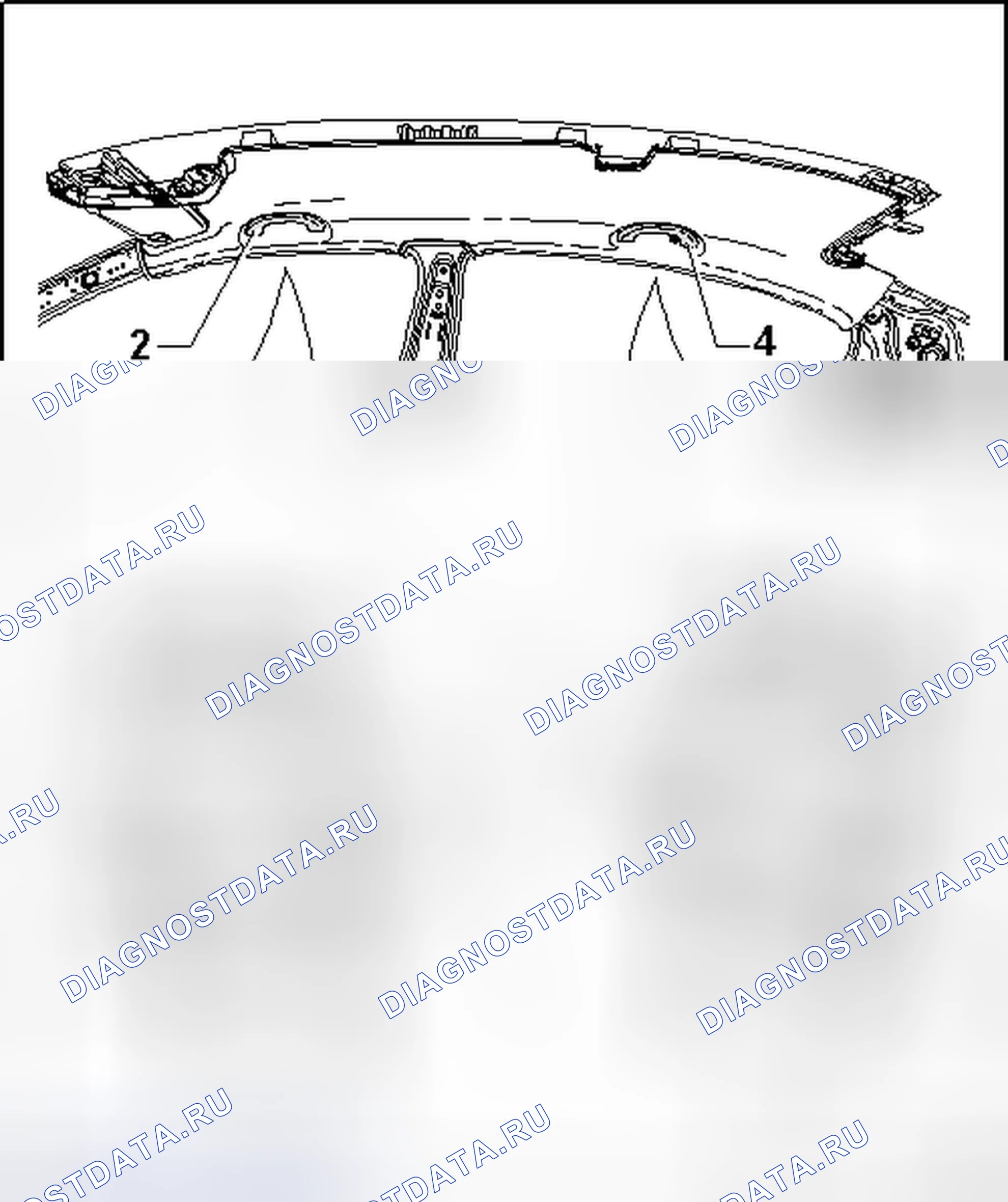 Рис. 112: ПОРУЧНИ КРЫШИ. Volkswagen Passat B6