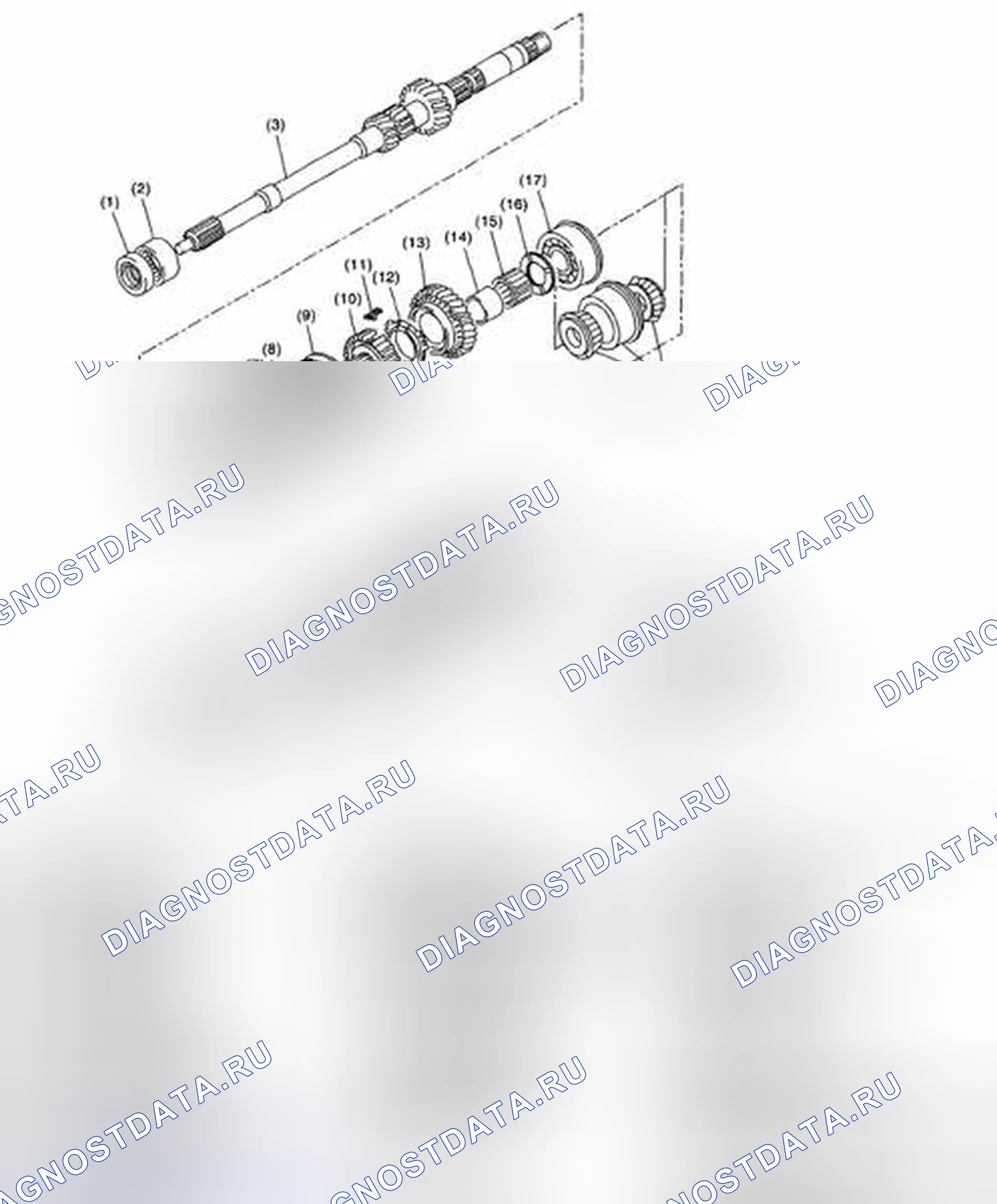 Рис. 393: ГЛАВНЫЙ ВАЛ ДЛЯ ОДНОРЯДНЫХ. Subaru Legacy BL/BP рестайлинг