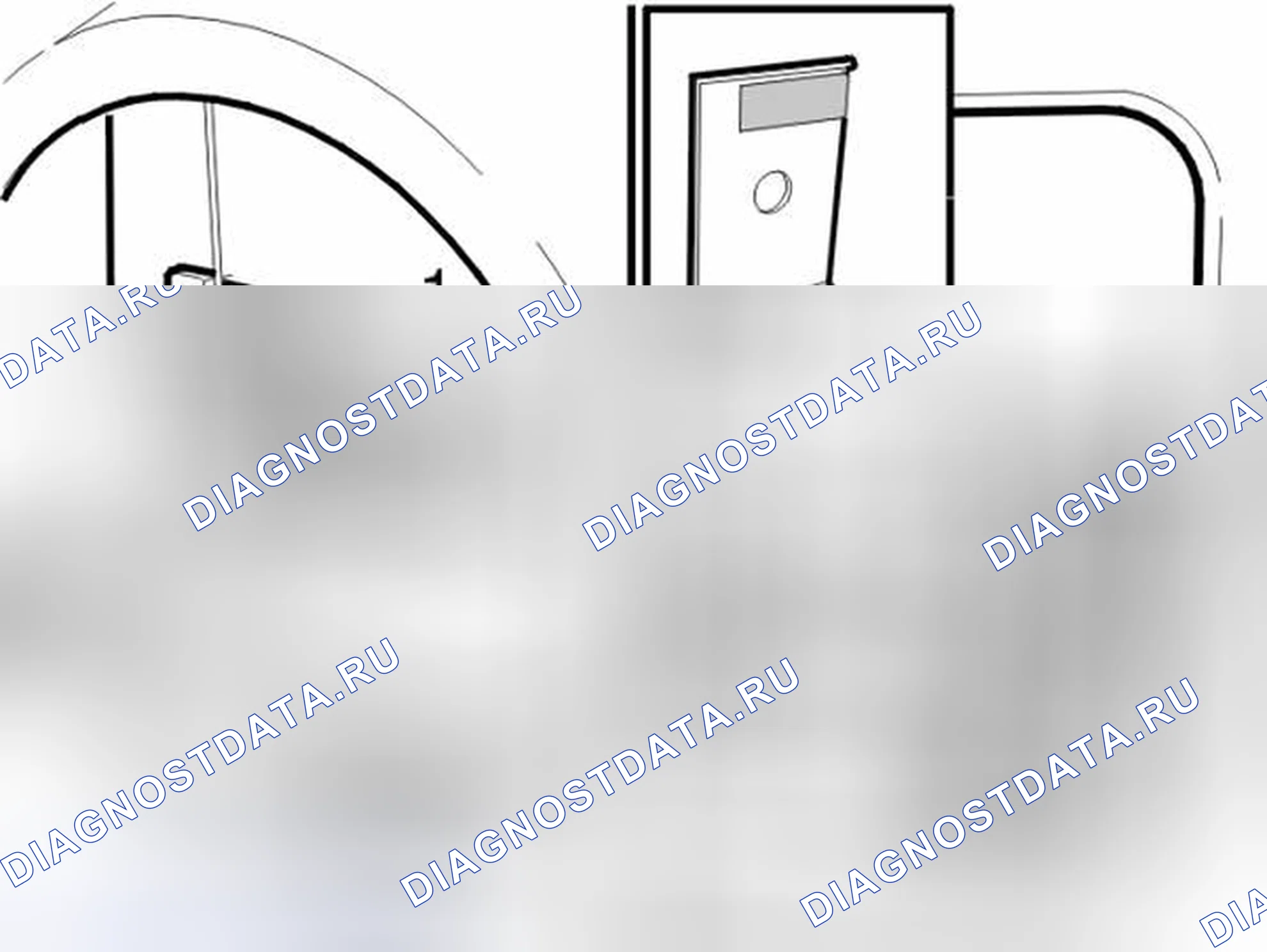 Рис. 1092: Регулировка прокладки переднего бокового окна. Volvo V70 II