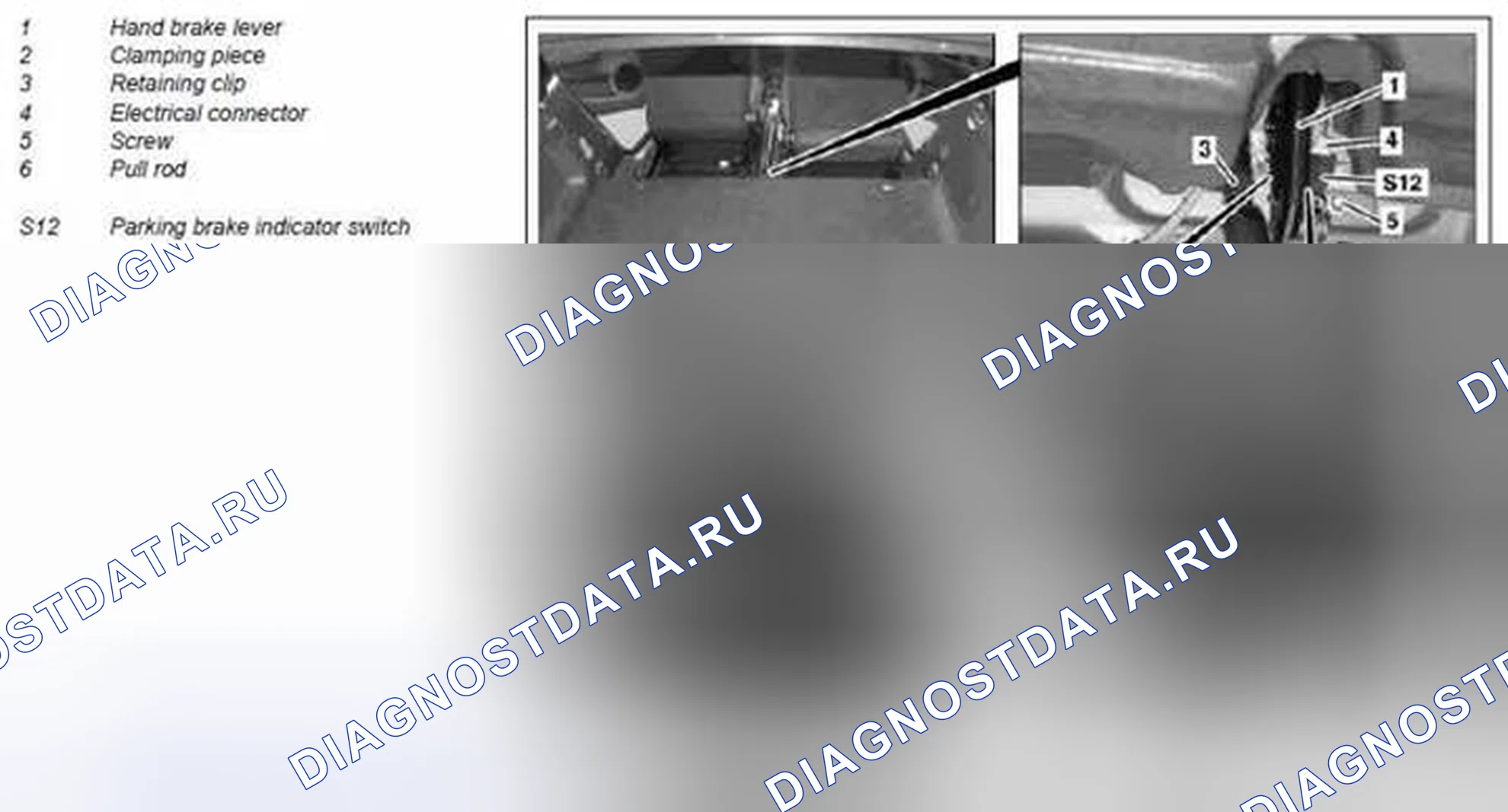Рис. 80: Снятие / установка рычага ручного тормоза - AR42.20-P-xtegx1 0500MCU. Kia Soul I