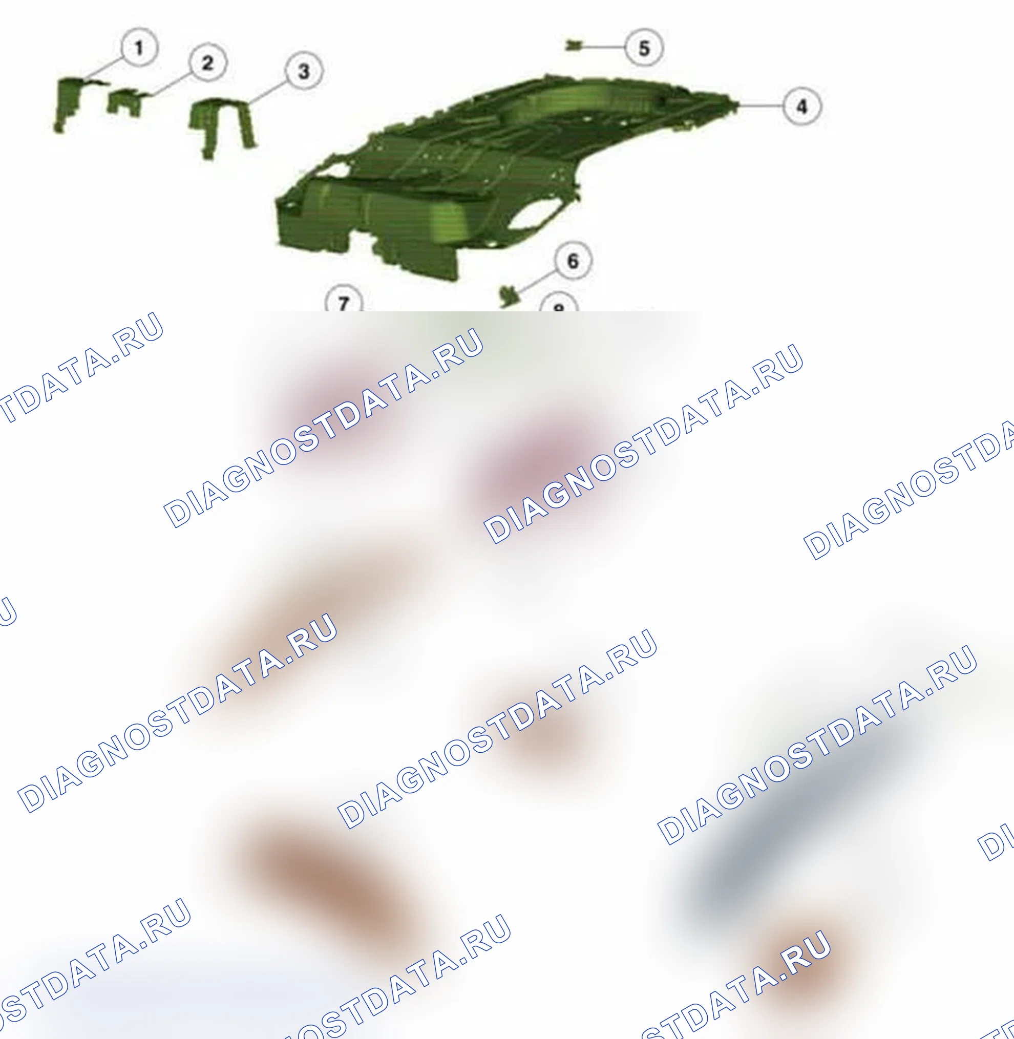 Рис. 138: Задний этаж - 4-дверь седан. Ford Focus III