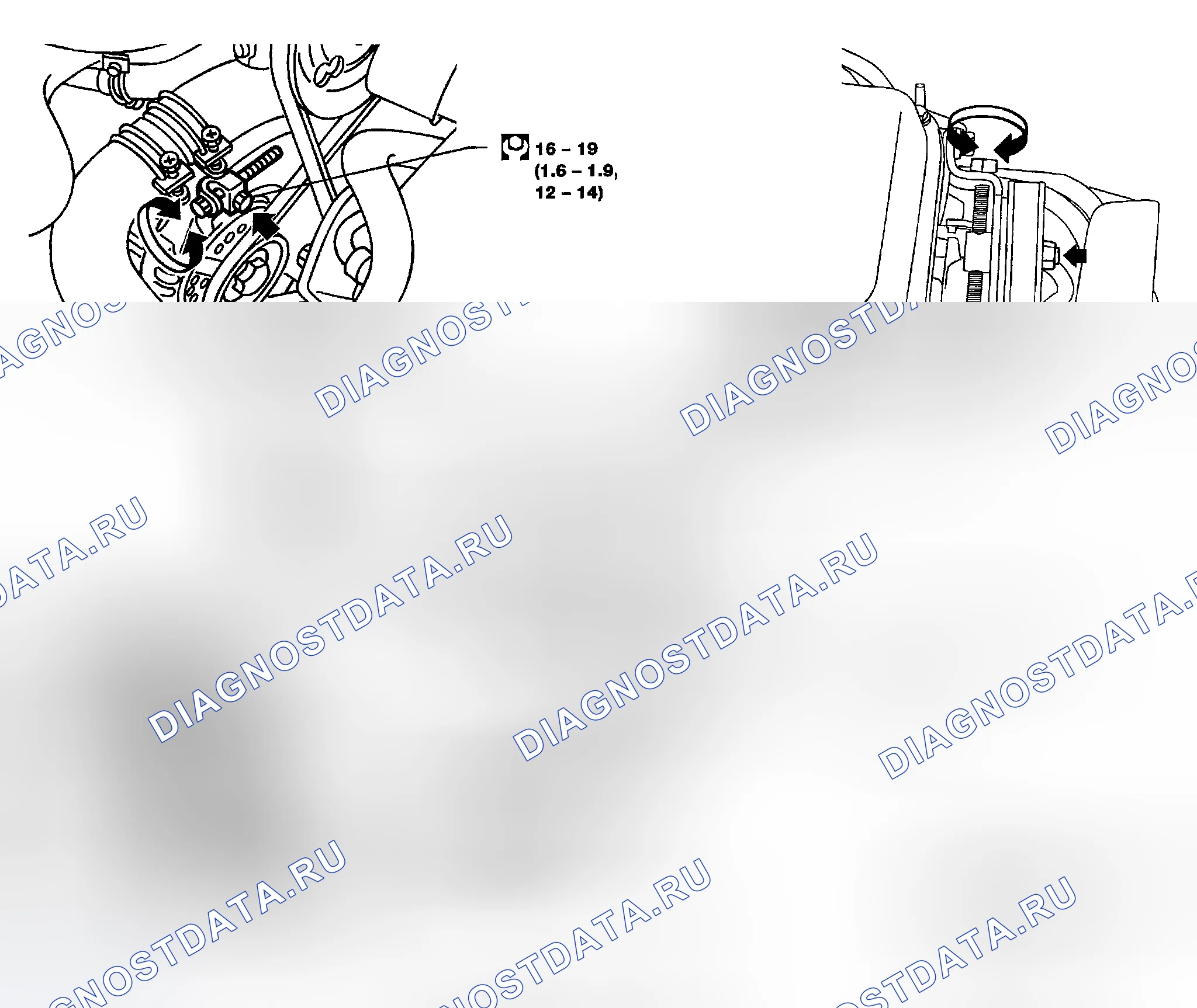 Рис. 9: Проверка приводных ремней. Honda Odyssey (North America) I