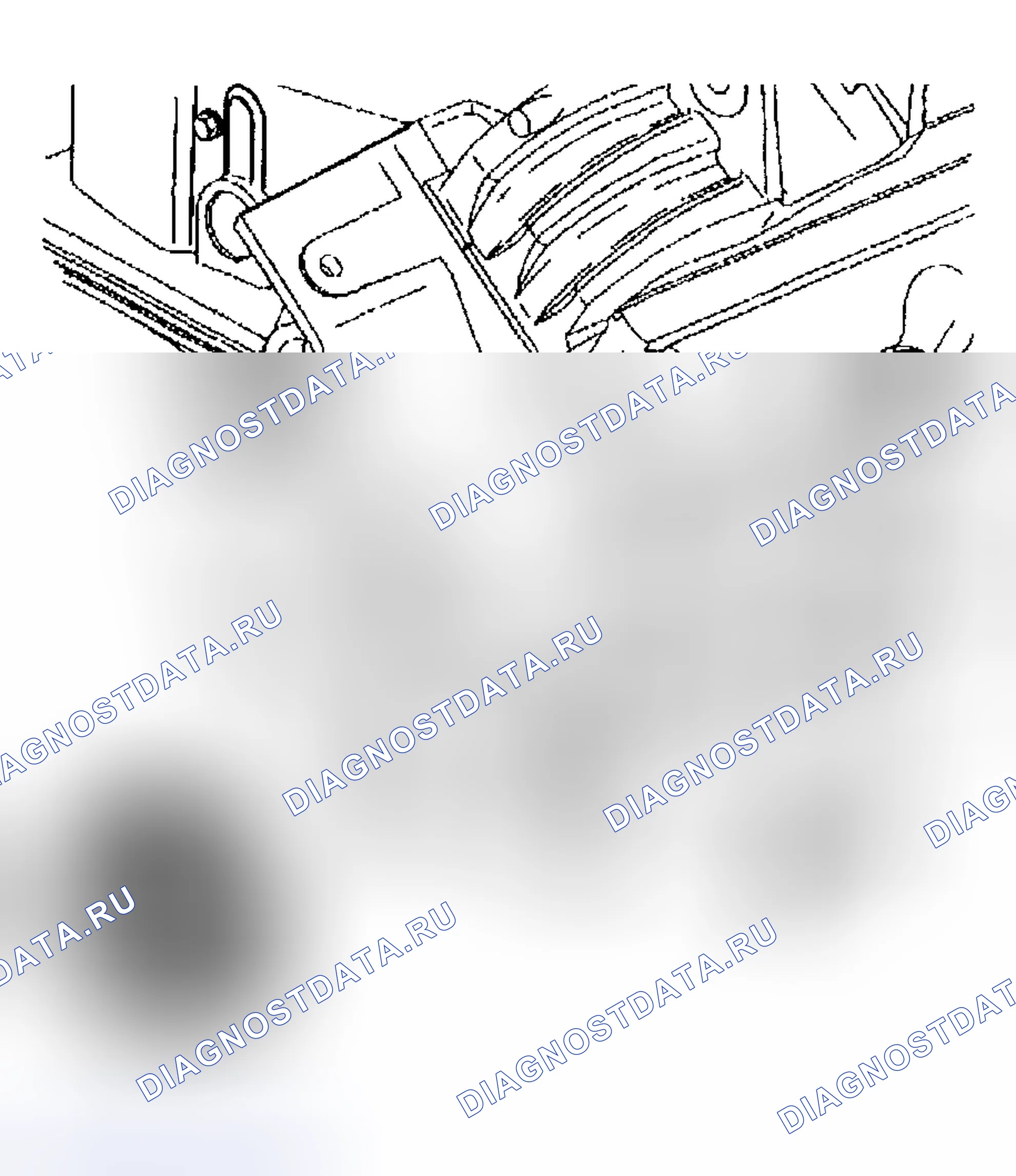 Рис. 522: Снятие натяжного шкива приводного ремня (L67). Hyundai Veracruz I