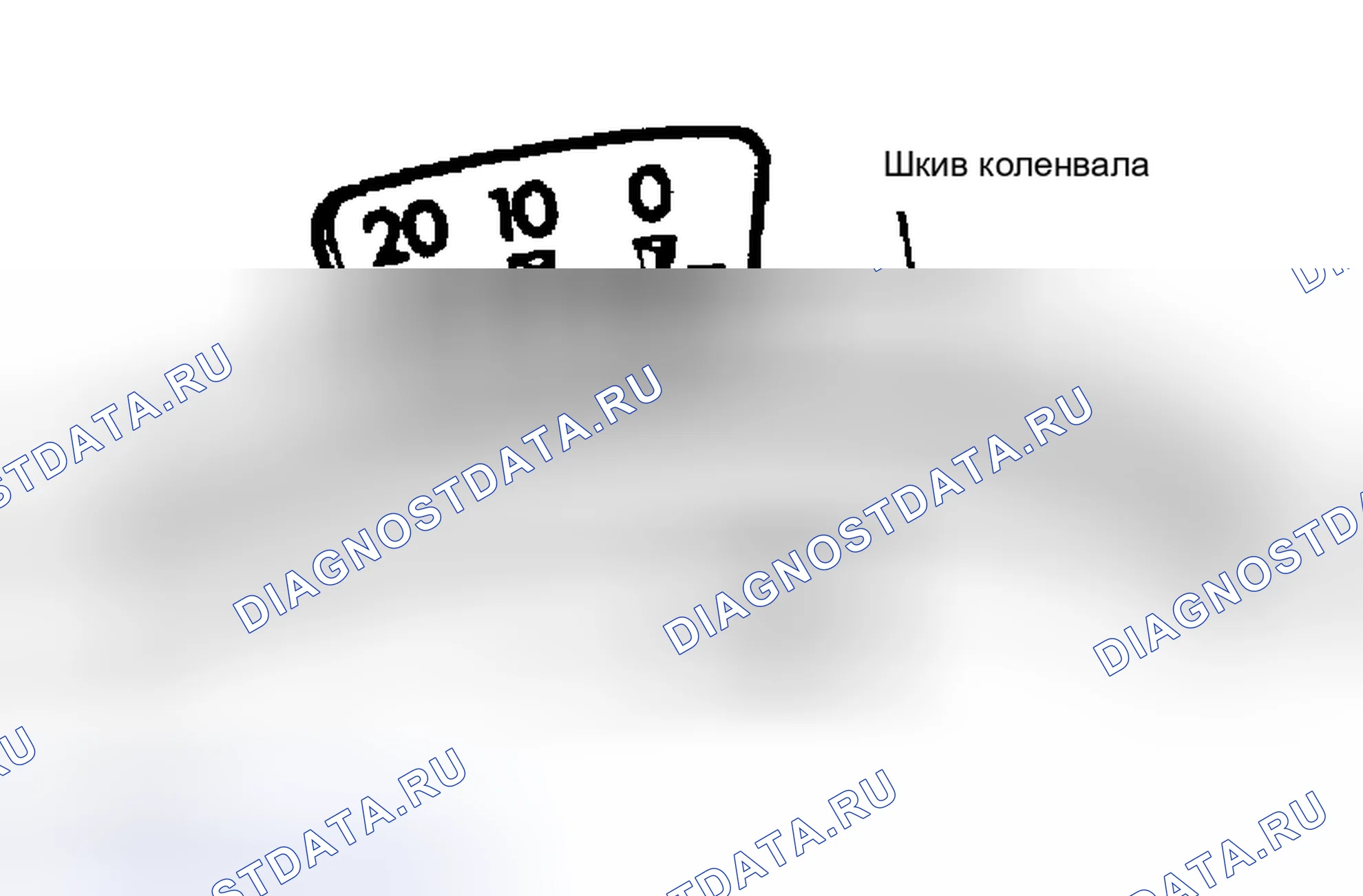 Рис. 2: Расположение метки момента зажигания (Pulsar и Sentra). Nissan Pulsar N12