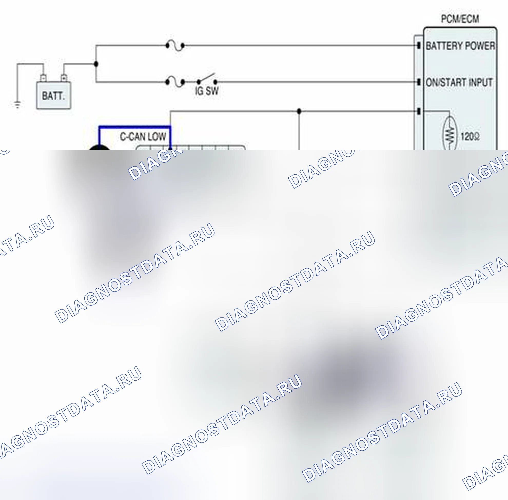 Рис. 113: Проверка линии связи CAN. BMW 6 серия F06/F13/F12