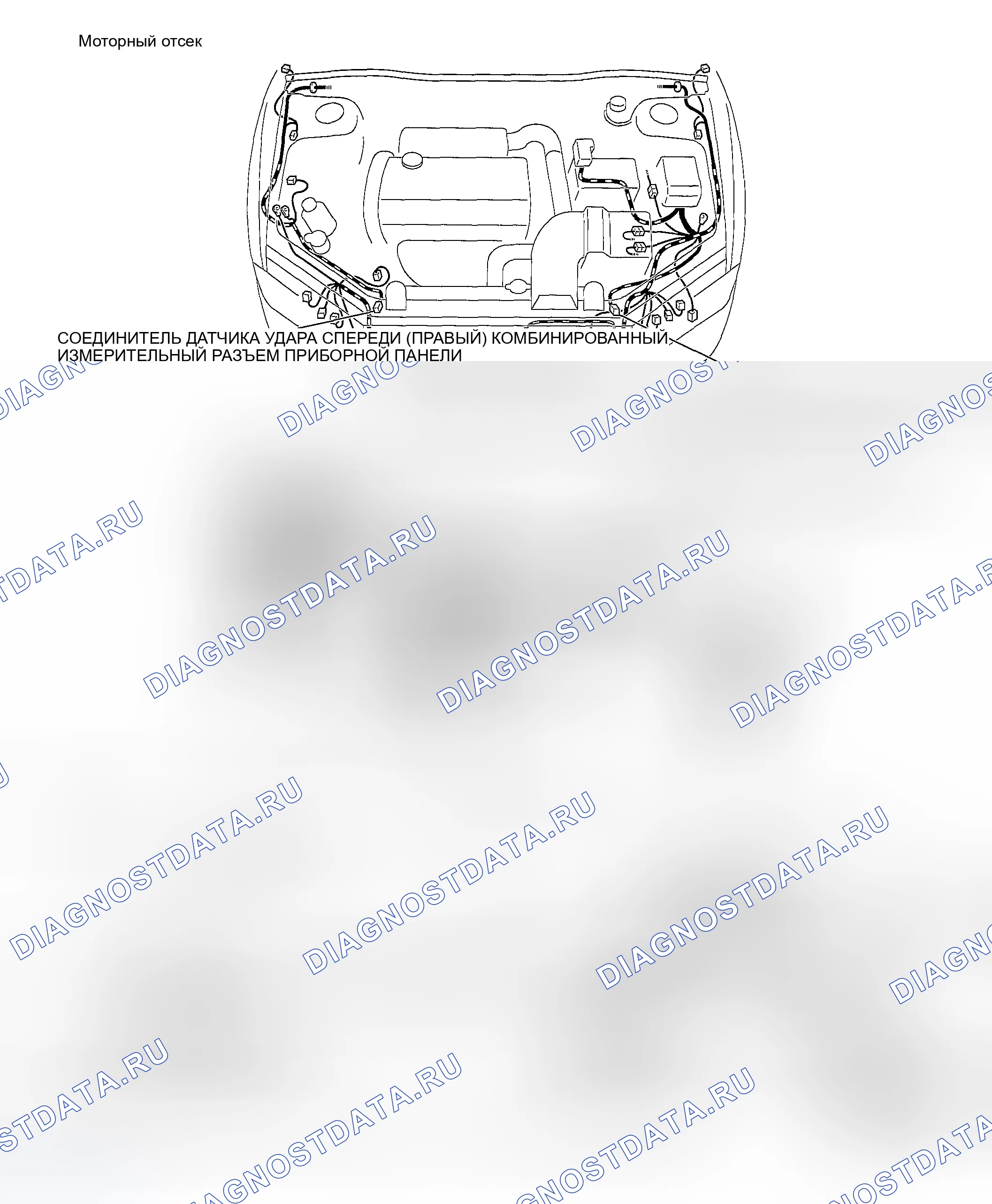 Рис. 309: ЖГУТ ПРОВОДОВ. Mazda MX-5 NA