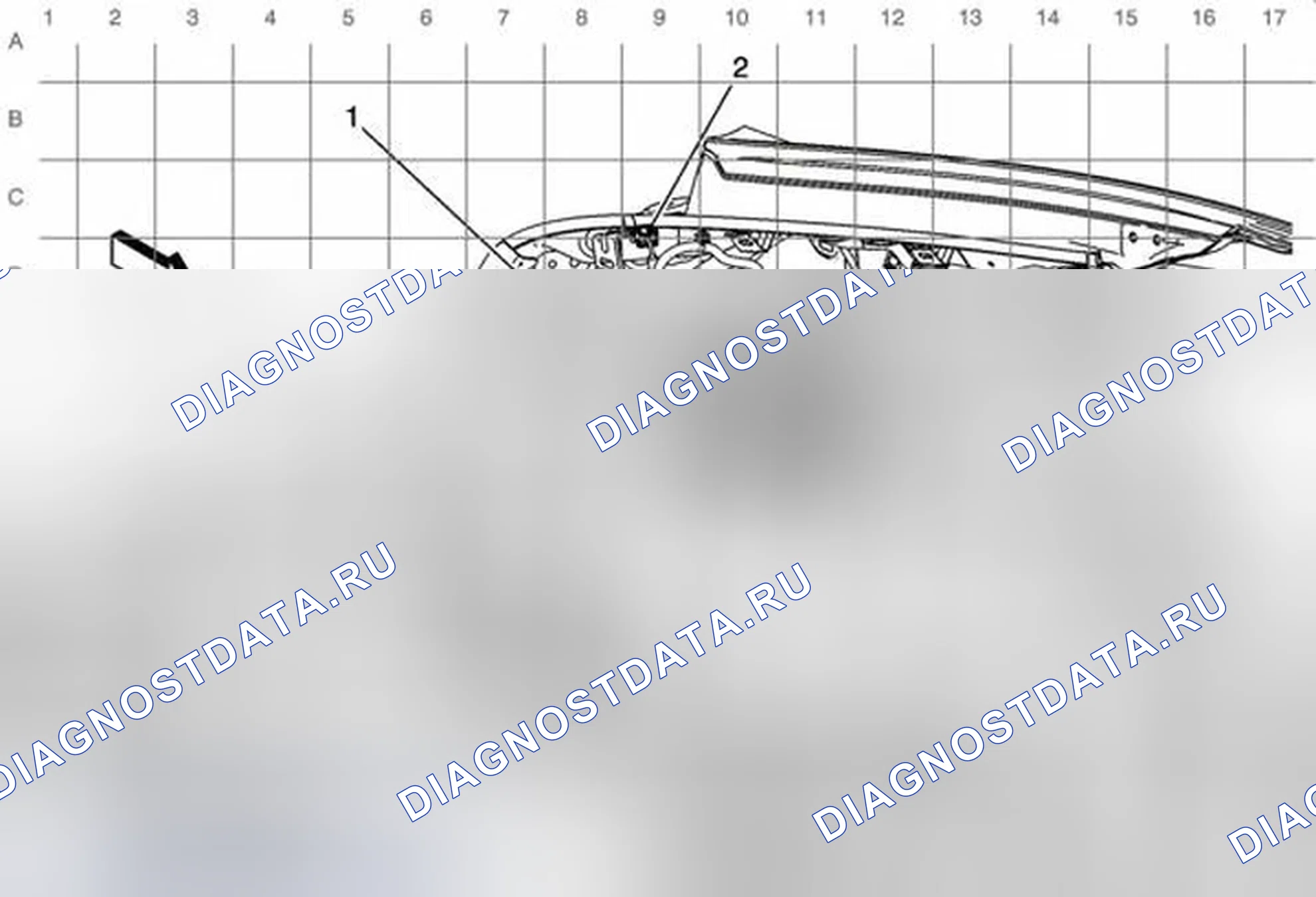 Рис. 162: Левая сторона кабельной трассы багажного отделения. Chevrolet Volt I
