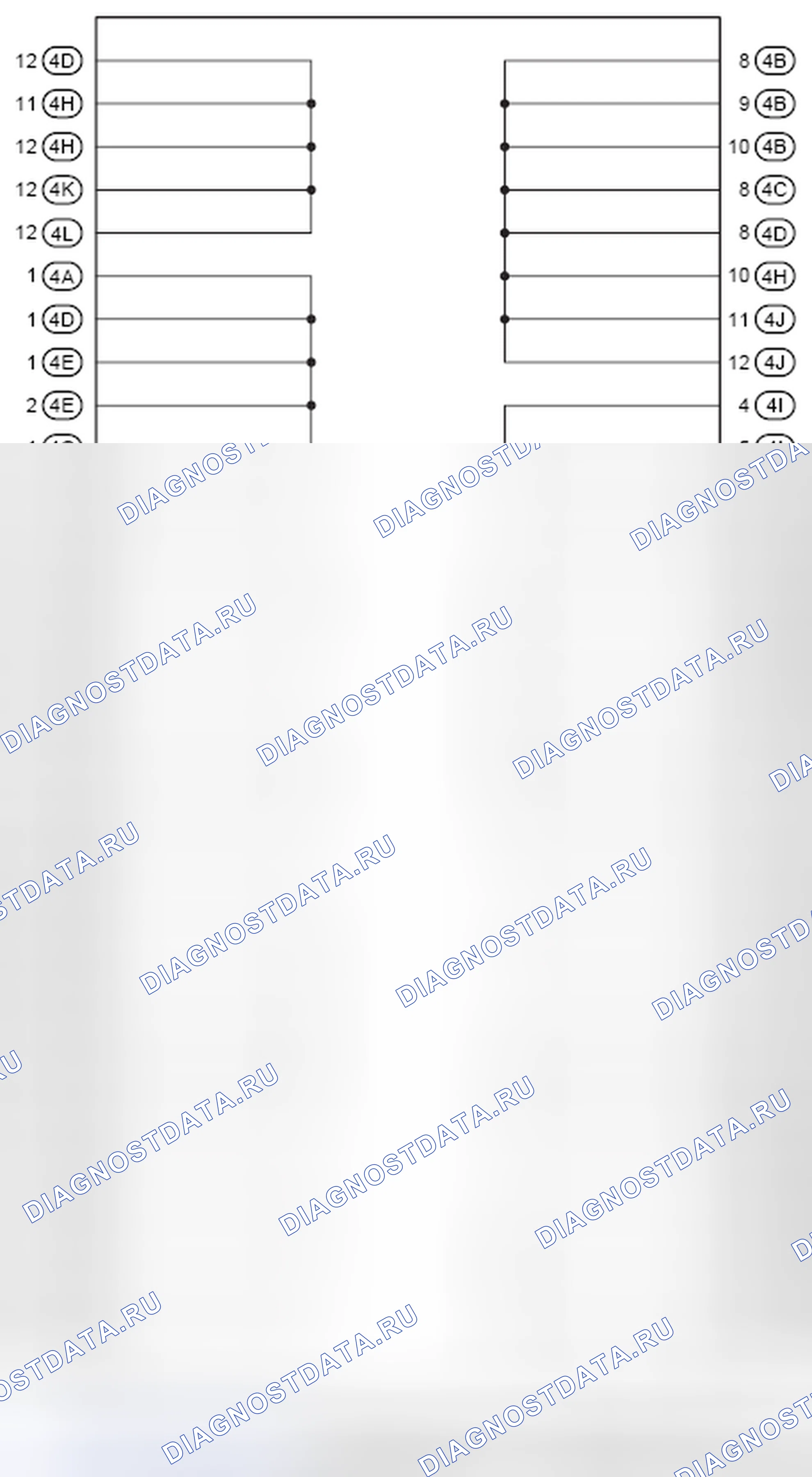 Рис. 368: Внутренние цепи J / B No4 (1 из 3). Toyota Camry XV40 рестайлинг