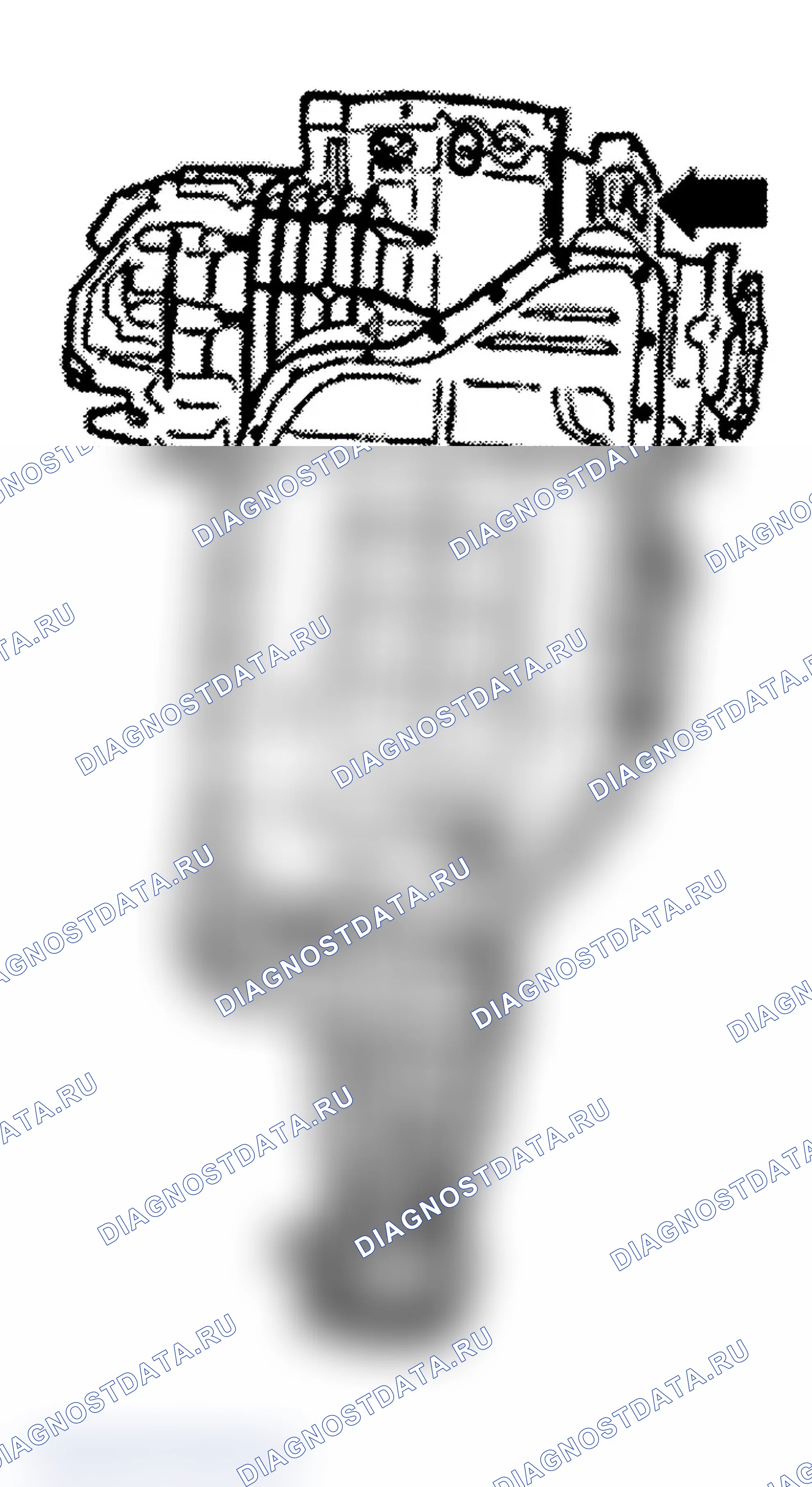 Рис. 205: Расположение на передаче. Audi A6 C5