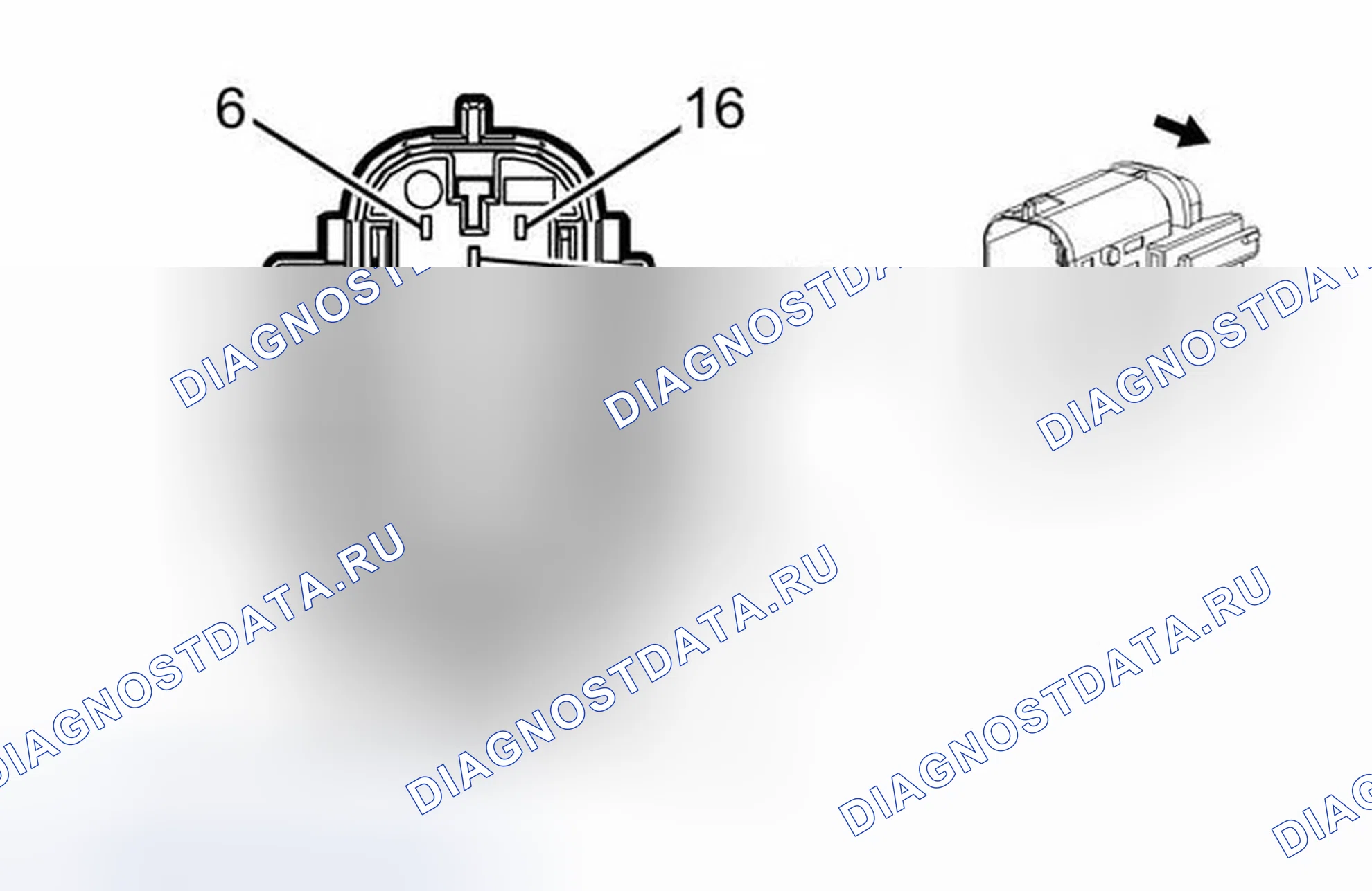 Рис. 229: Жгут заднего бампера X415 к жгуту тела (UD5 или UD7 без HP6). Buick Regal V