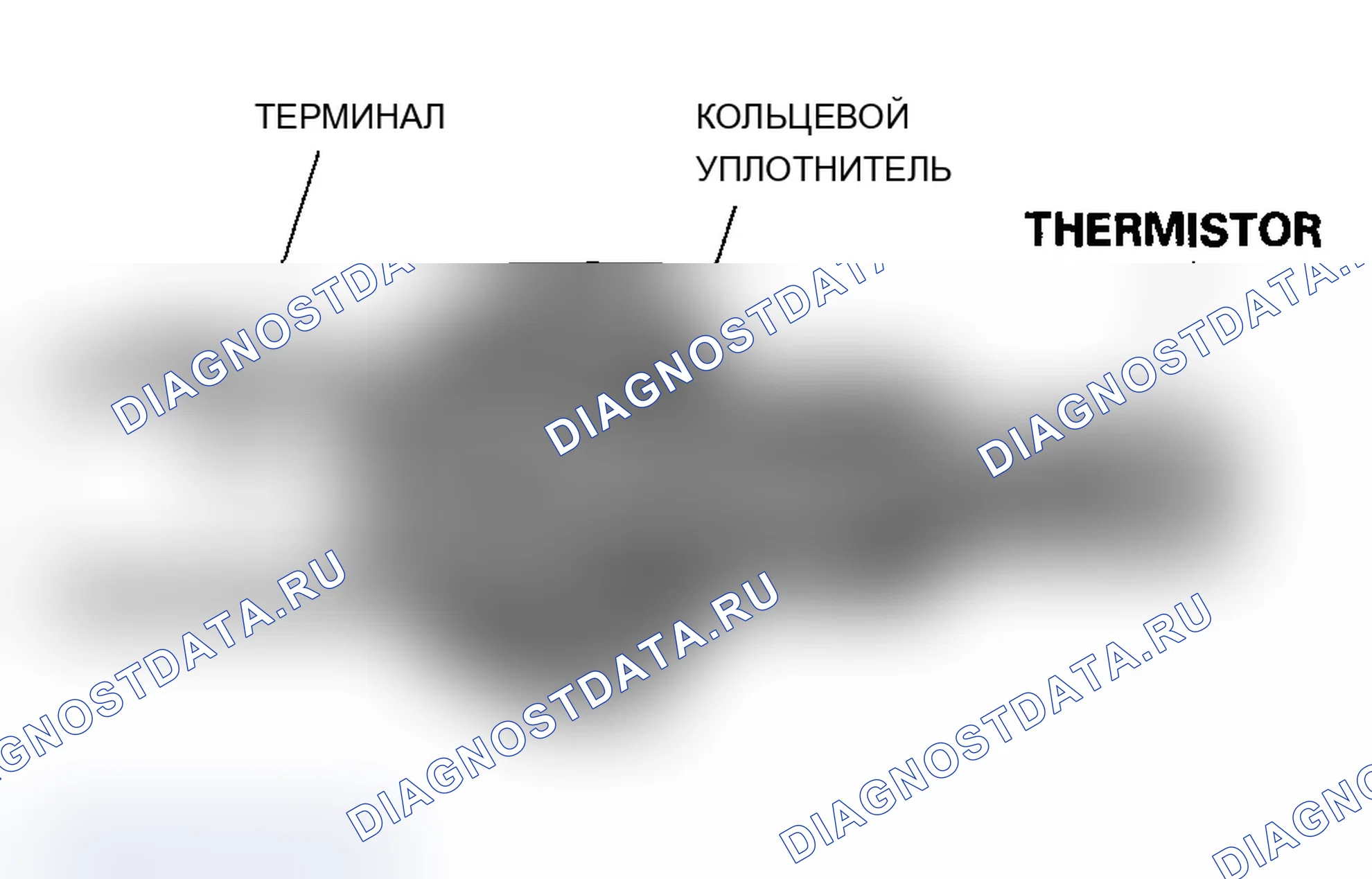 Рис. 59: Датчик температуры охлаждающей жидкости двигателя (температура охлаждающей жидкости). Acura RSX I