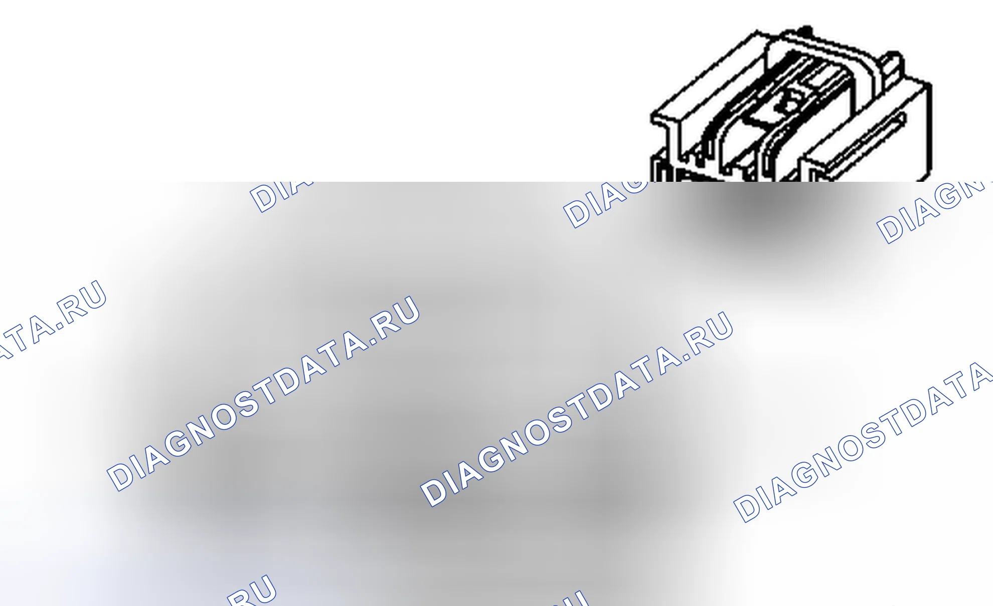 Рис. 243: Вид с торца разъема X2 модуля управления двигателем воздуходувки K8. Chevrolet Cruze I рестайлинг