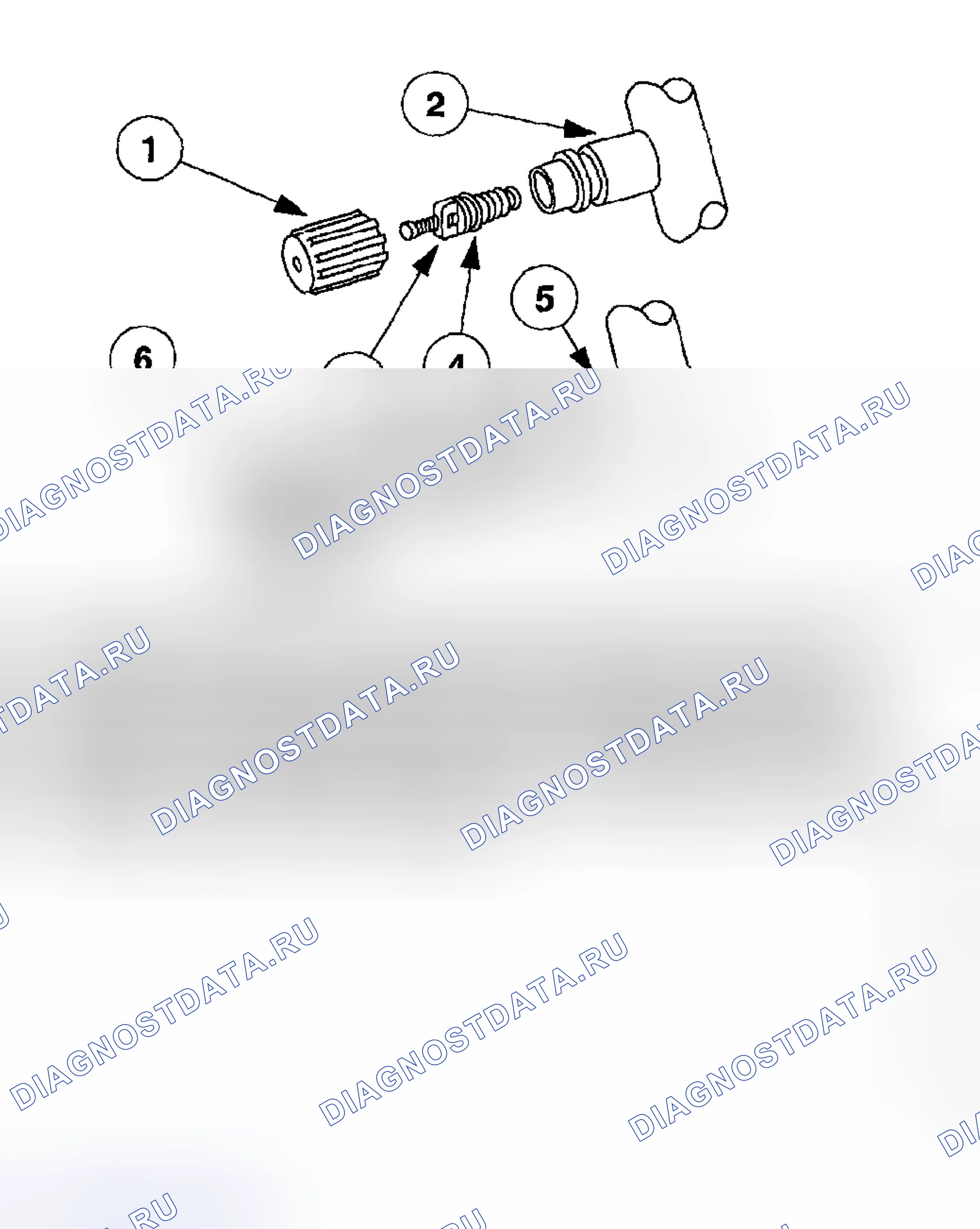 Рис. 252: Клапаны смотрового окна технологического манометра. Mazda Flair II