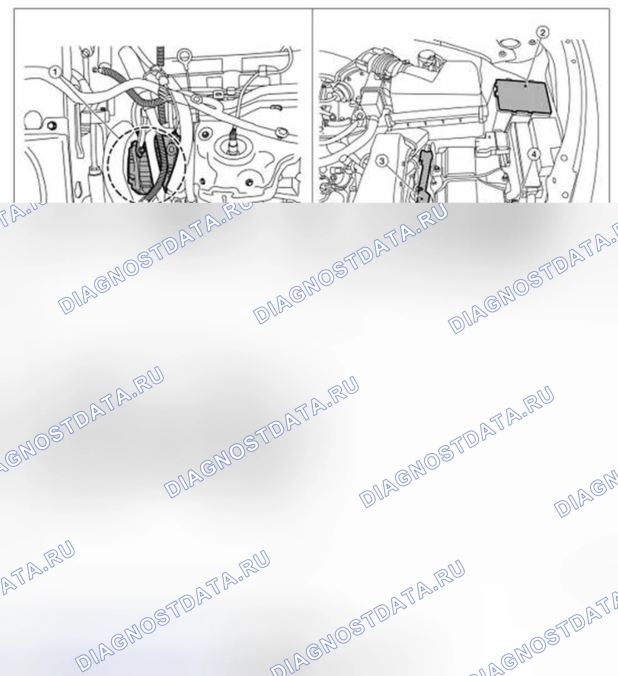 Рис. 1: VQ35DE: Расположение компонентов. Nissan Altima L33