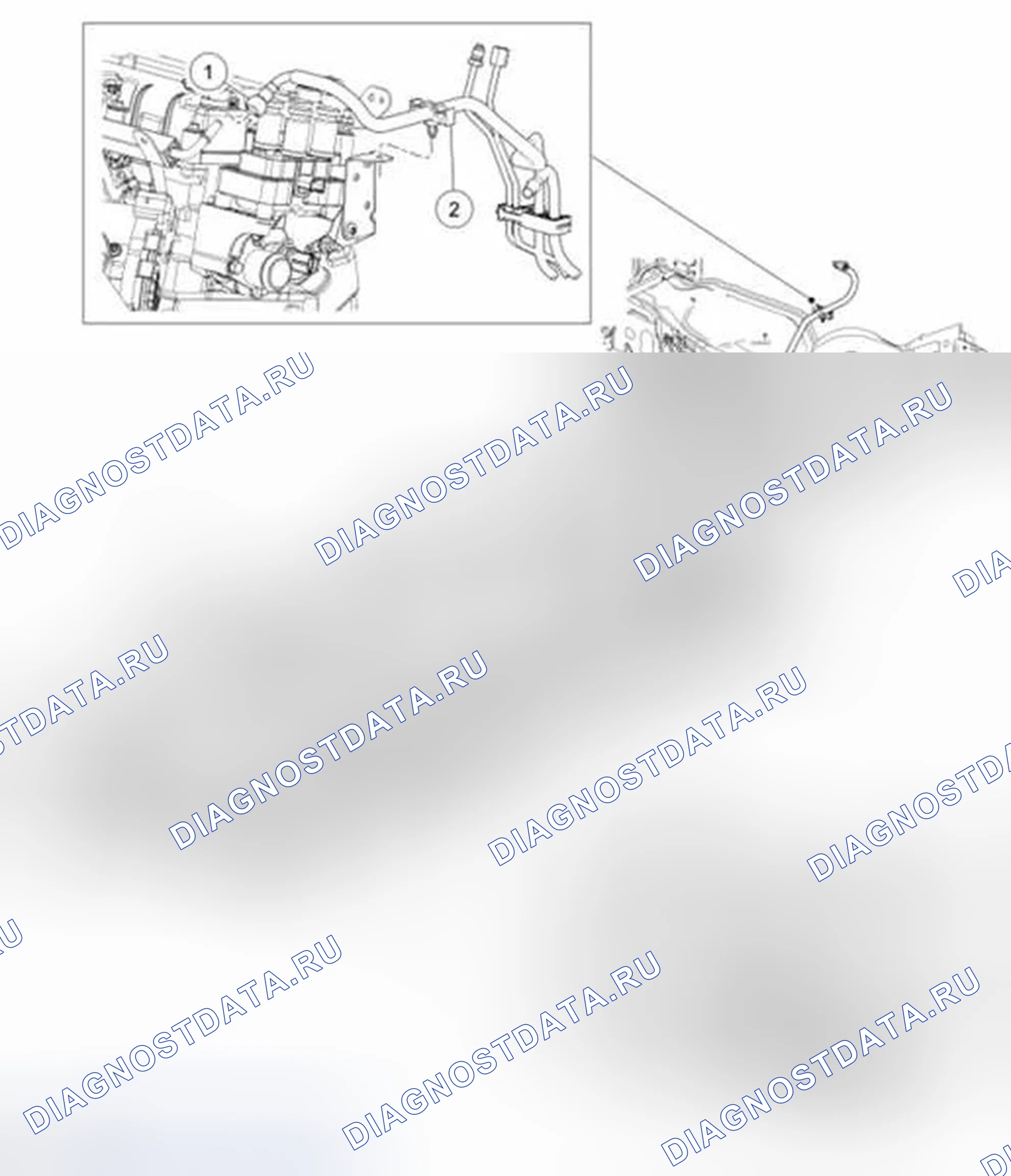 Рис. 15: Топливопроводы - разнесенный вид. Ford Fiesta Mk6