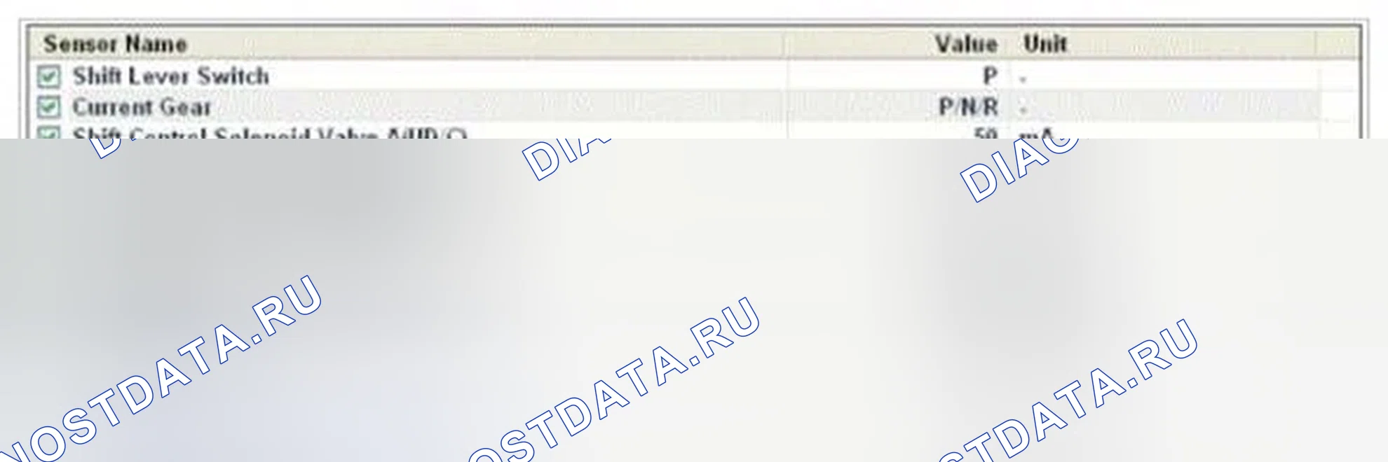 Рис. 364: Мониторинг данных GDS. Hyundai Genesis I рестайлинг