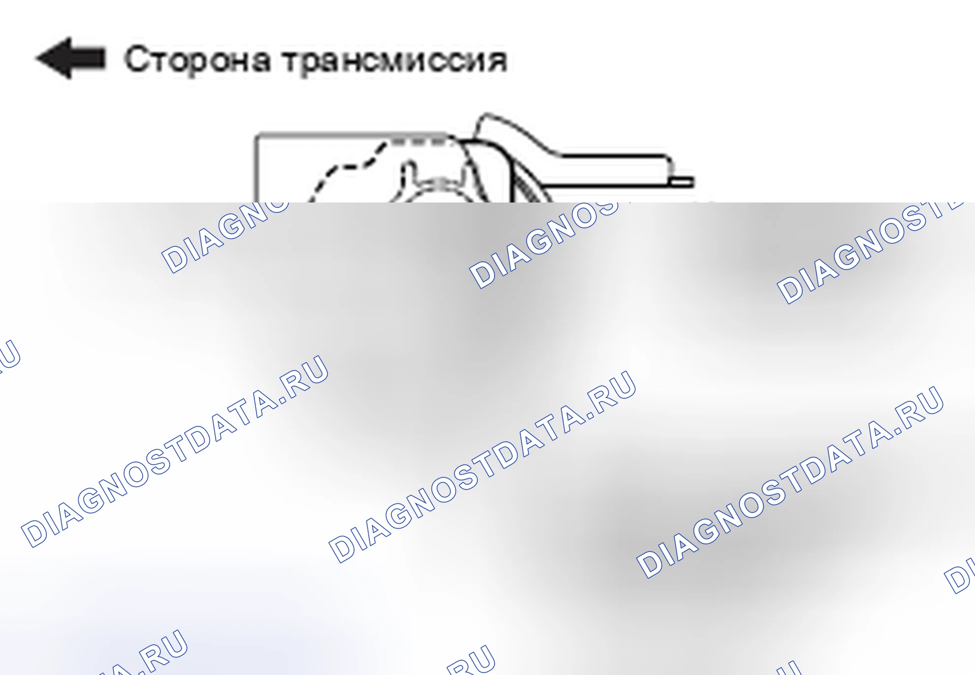 Рис. 7: >> A <<УСТАНОВКА СТОПОРА ИЗОЛЯТОРА ДЛЯ ТРАНСАКСЕЛЬНОГО МОНТАЖА. Mitsubishi Lancer Ralliart X рестайлинг