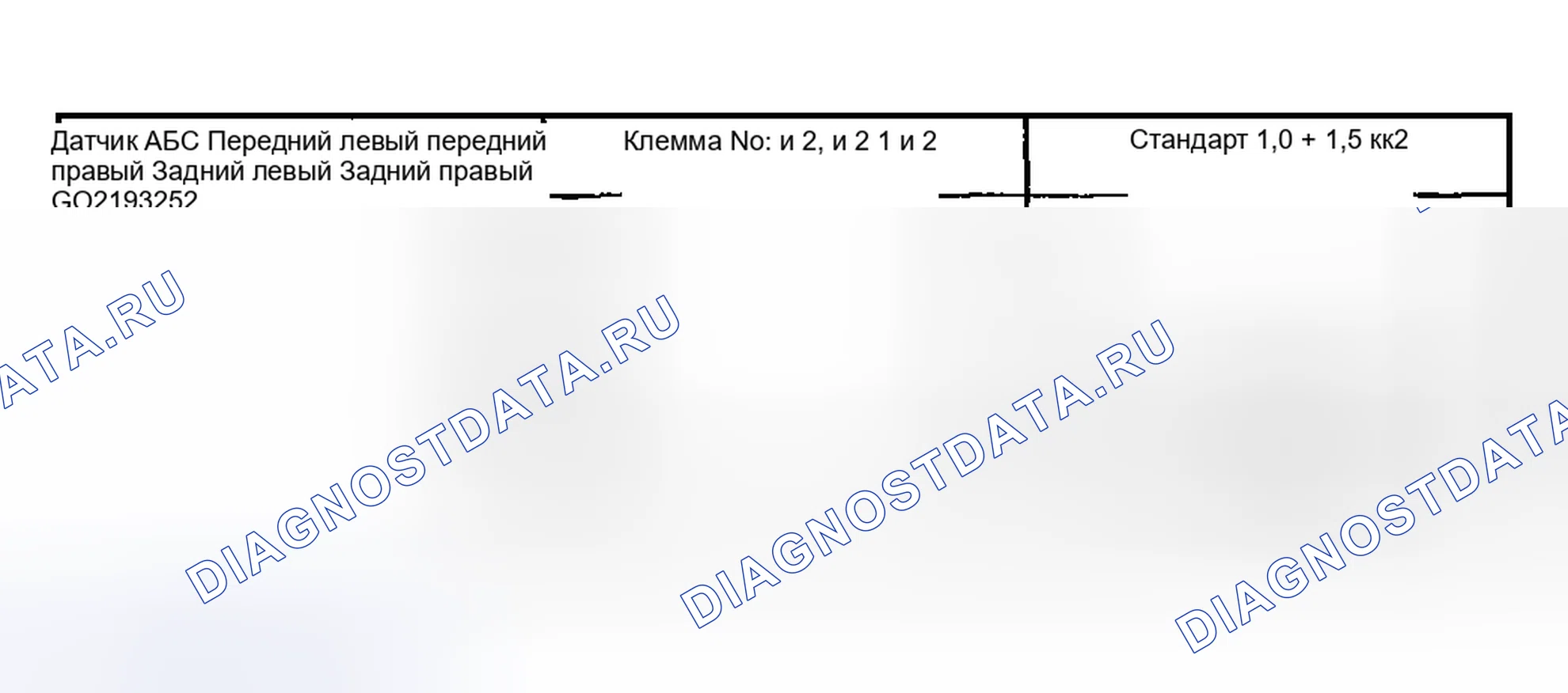 Рис. 32: Таблица технических характеристик сопротивления датчика ABS. Subaru Impreza GD/GC/GG