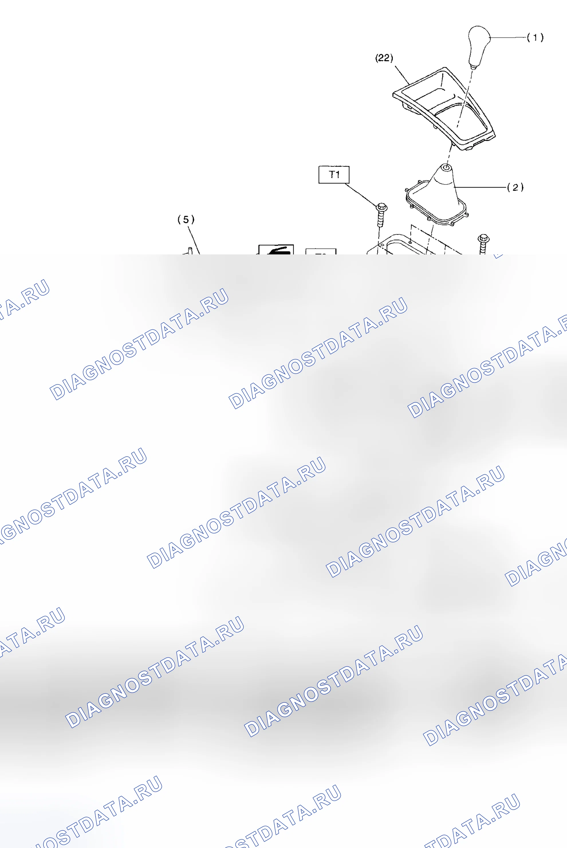 Рис. 22: МКПП РЫЧАГ ПЕРЕКЛЮЧЕНИЯ ПЕРЕДАЧ. Subaru Impreza WRX GD/GG рестайлинг