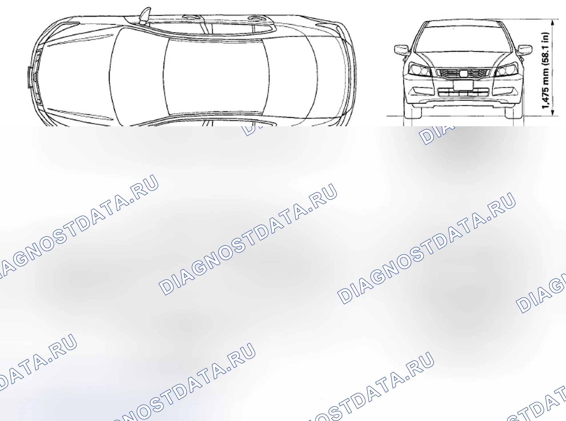 Рис. 3: 4-дверная модель. Honda Accord VIII рестайлинг