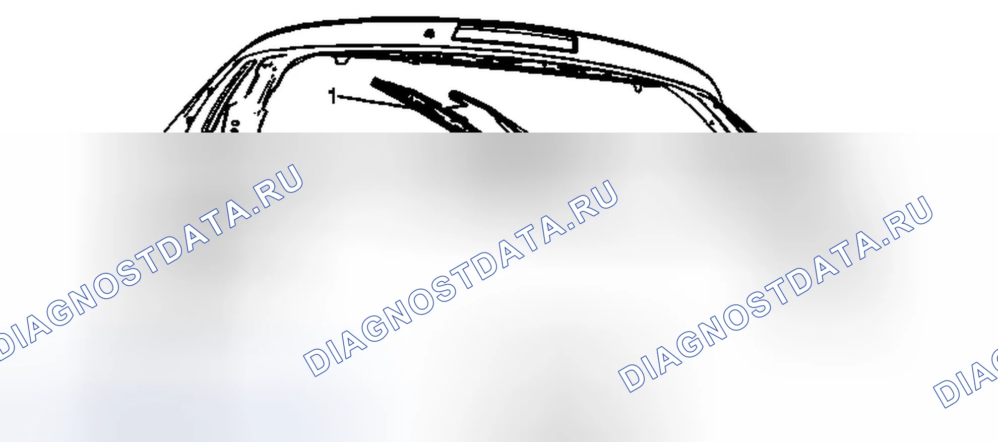 Рис. 22: Замена щетки стеклоочистителя заднего окна (траверса). Chevrolet Traverse I