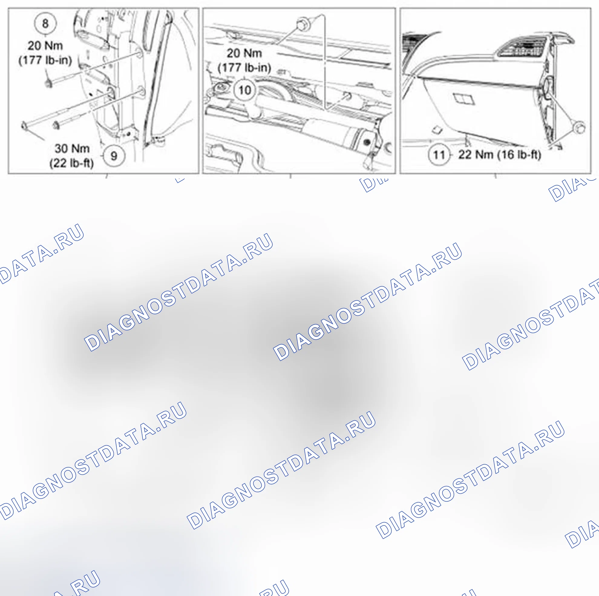 Рис. 60: Крепеж приборной панели Edge. Ford Edge I рестайлинг