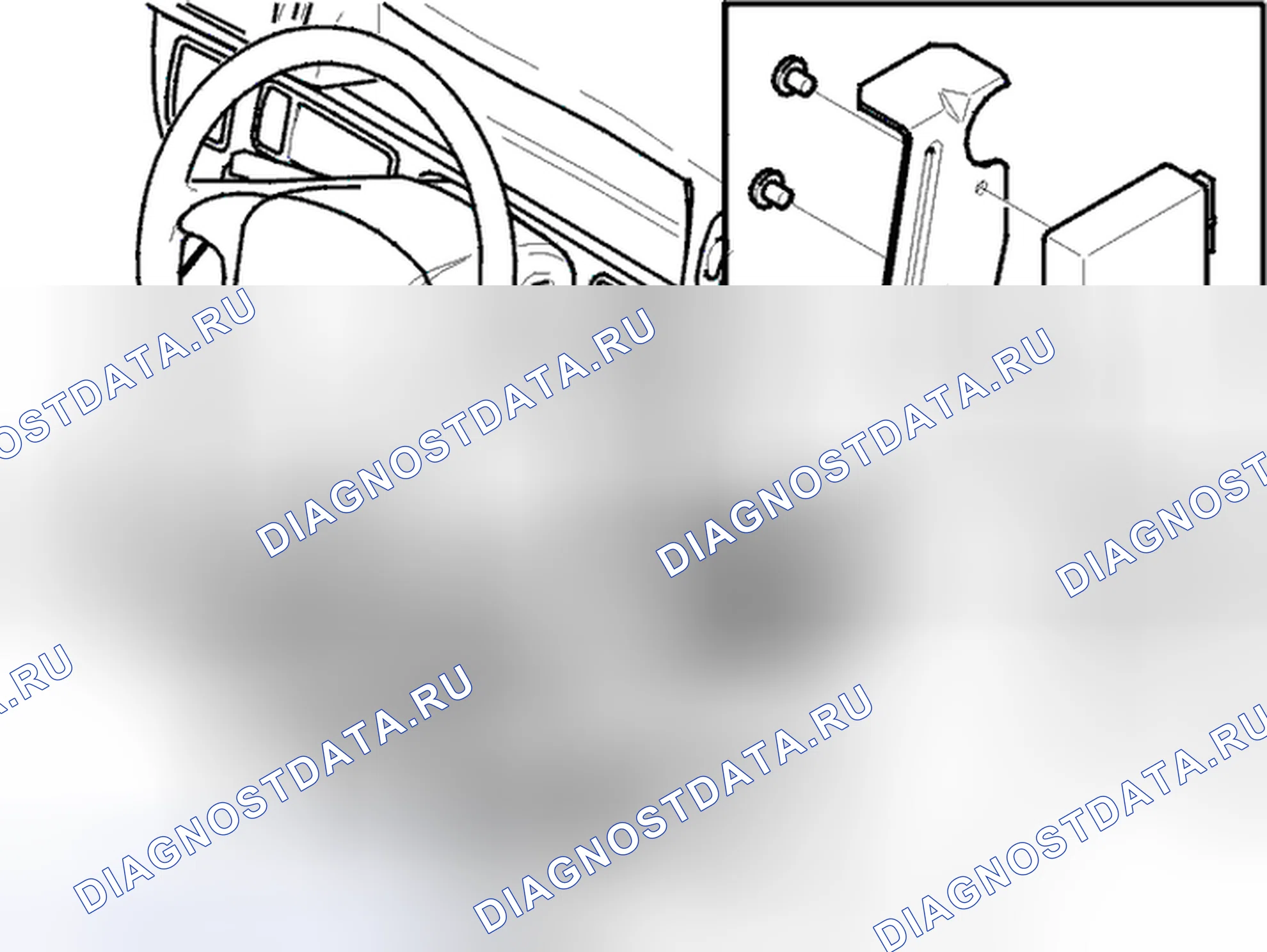Рис. 7: Замена модуля управления боковыми окнами. Volvo C70 I