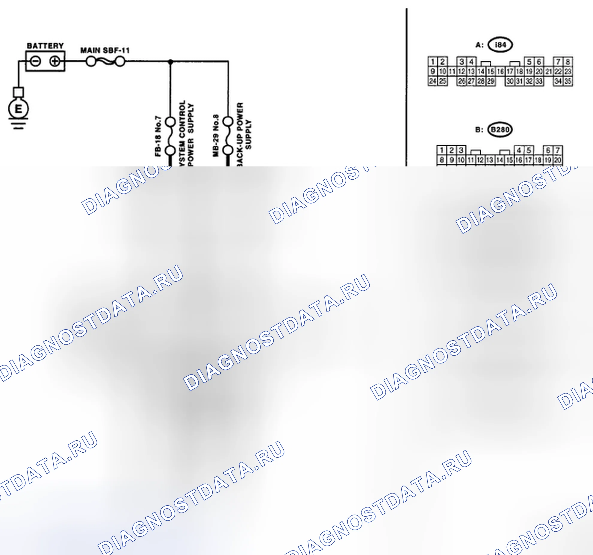 Рис. 10: электросхема. Subaru Outback BP рестайлинг